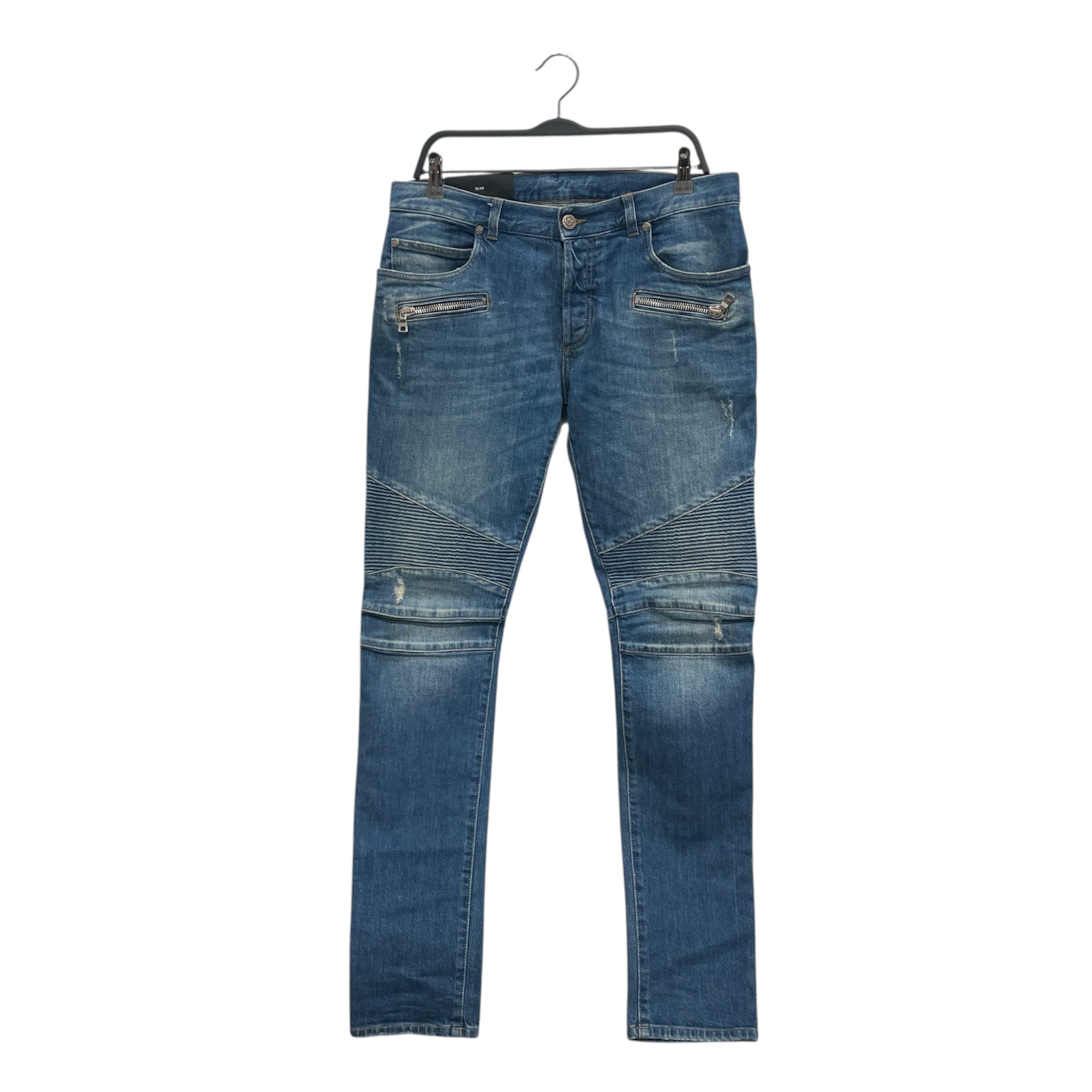 BALMAIN/Skinny Pants/32/Denim/IDG/CLASSIC BIKER view 1