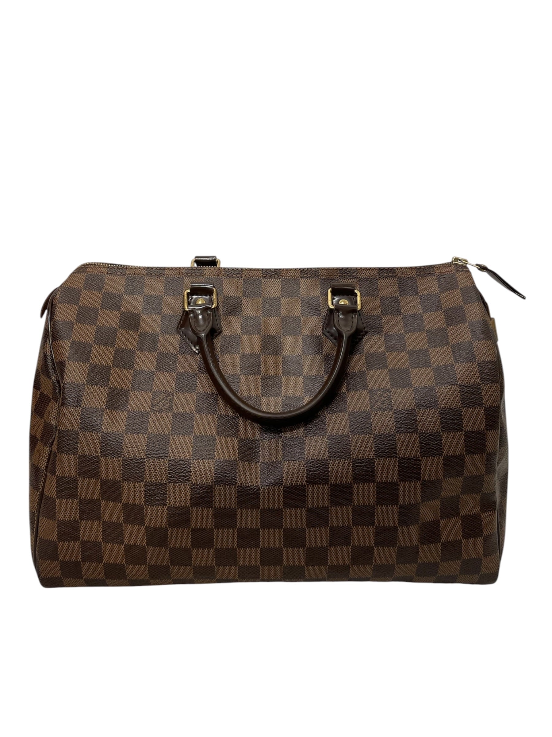 LOUIS VUITTON/Hand Bag/Monogram/Leather/BRW/SPEEDY 35` DAMIER EBENE view 1