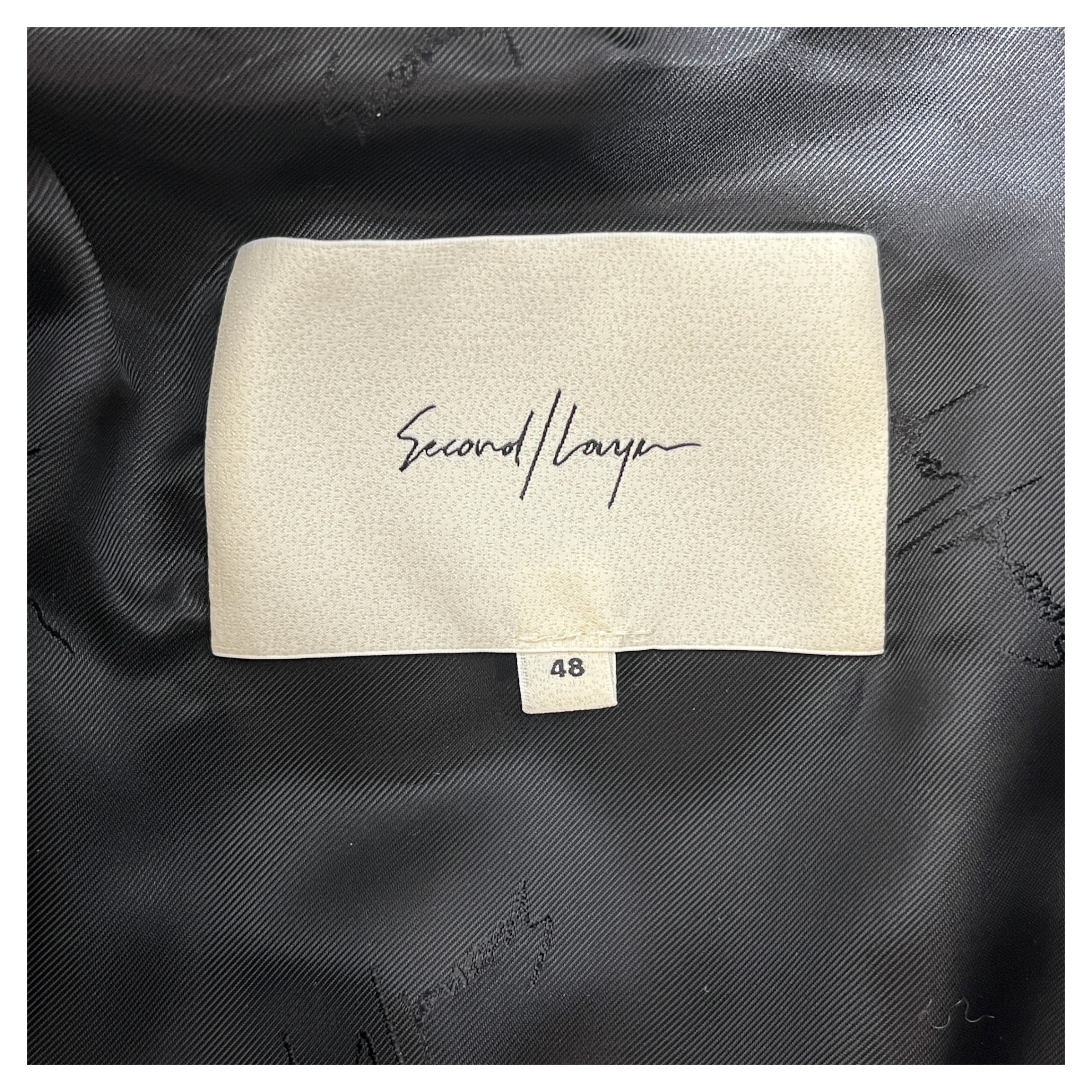 Second/Layer/Leather Jkt/48/Leather/BLK/cowhide jacket view 3