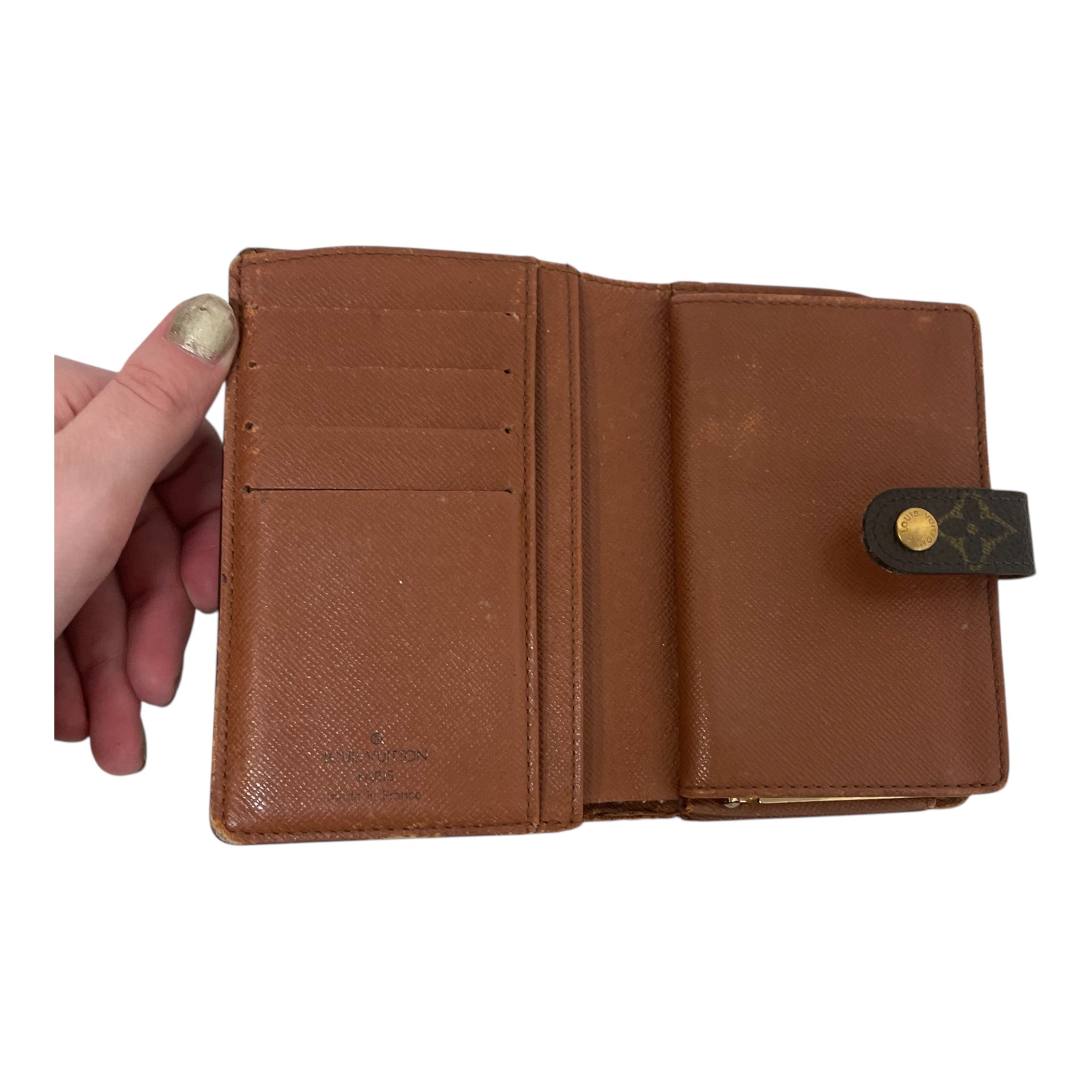 LOUIS VUITTON/Wallet/FREE/All Over Print/Leather/BRW/Clasp Wallet view 4