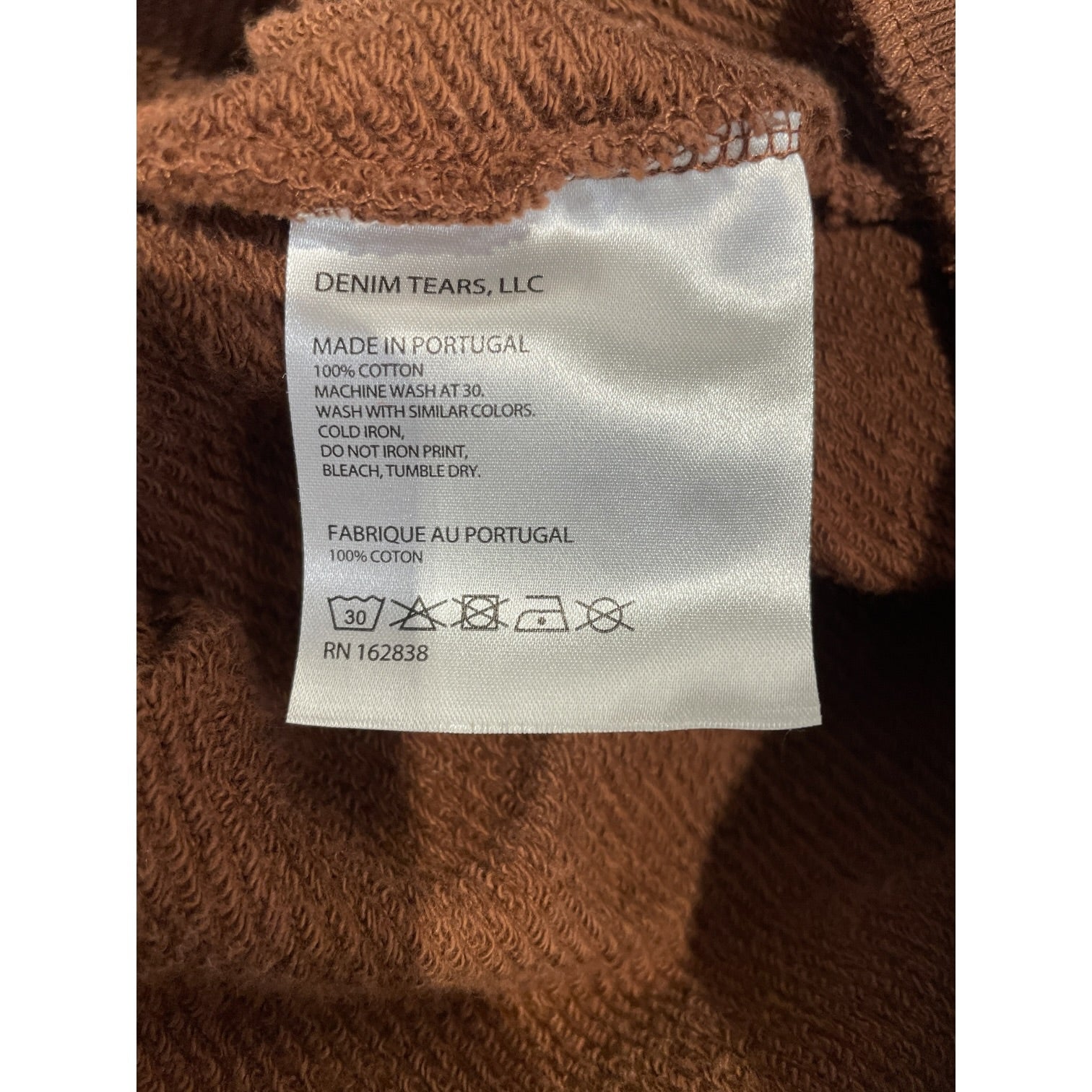 DENIM TEARS/Hoodie/S/Cotton/BRW/Brown Denim Tears Hoodie view 4