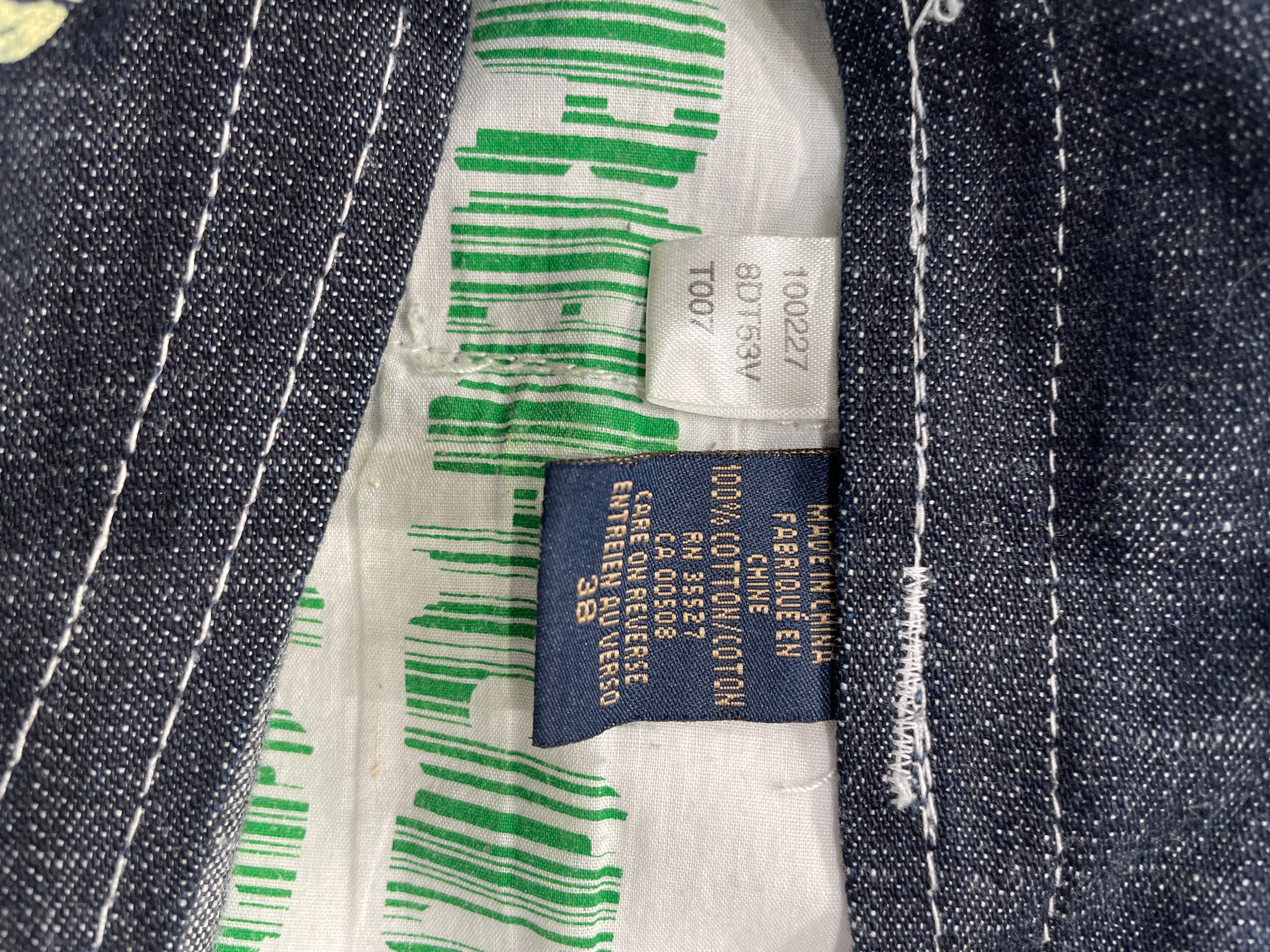 MARITHE FRANCOIS GIRBAUD/Shorts/38/Denim/IDG/GREEN EMBROIDERY CARGO SHORT view 4
