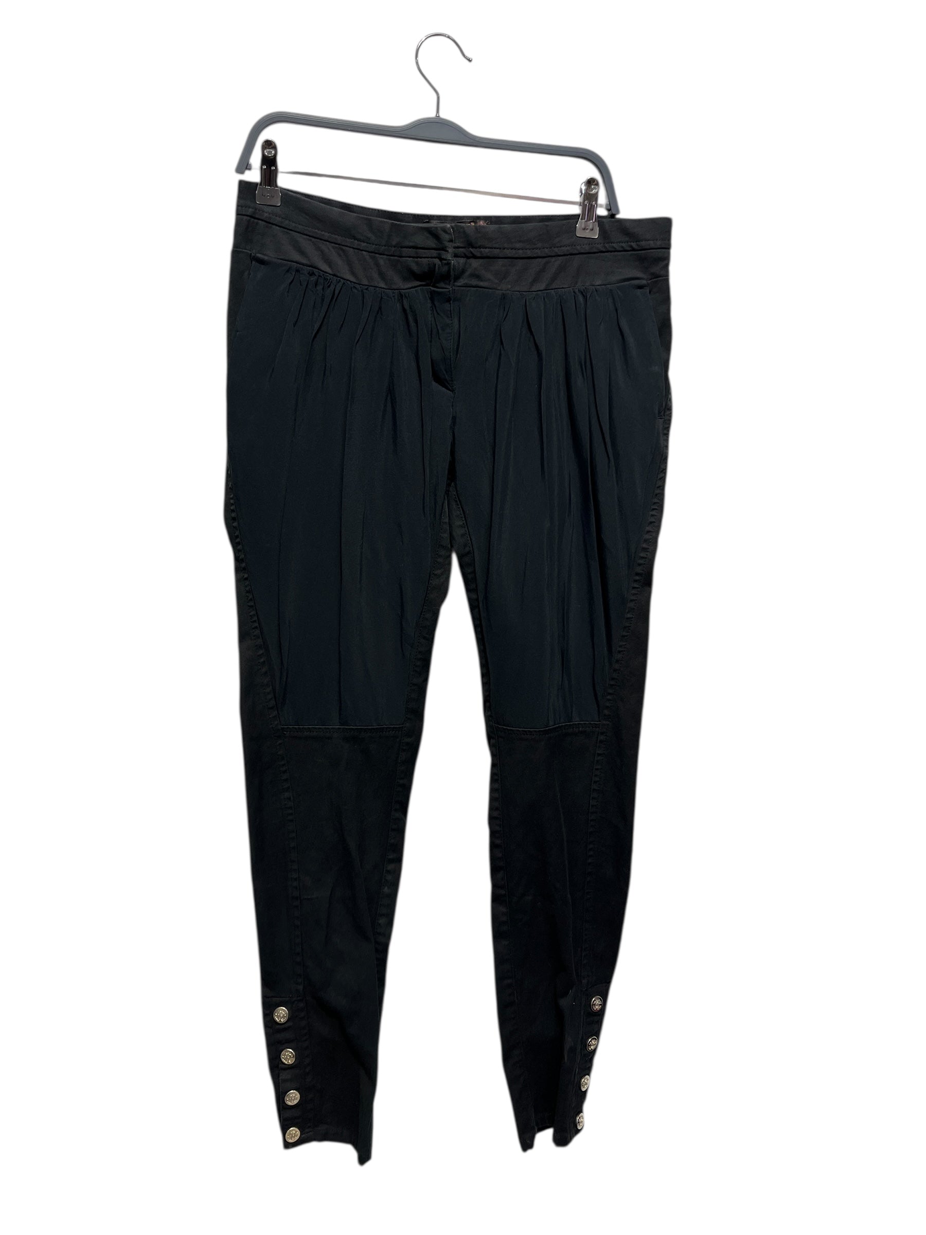 roberto cavalli/Bottoms/44/Cotton/BLK/PLEATED BOOTCUT view 1