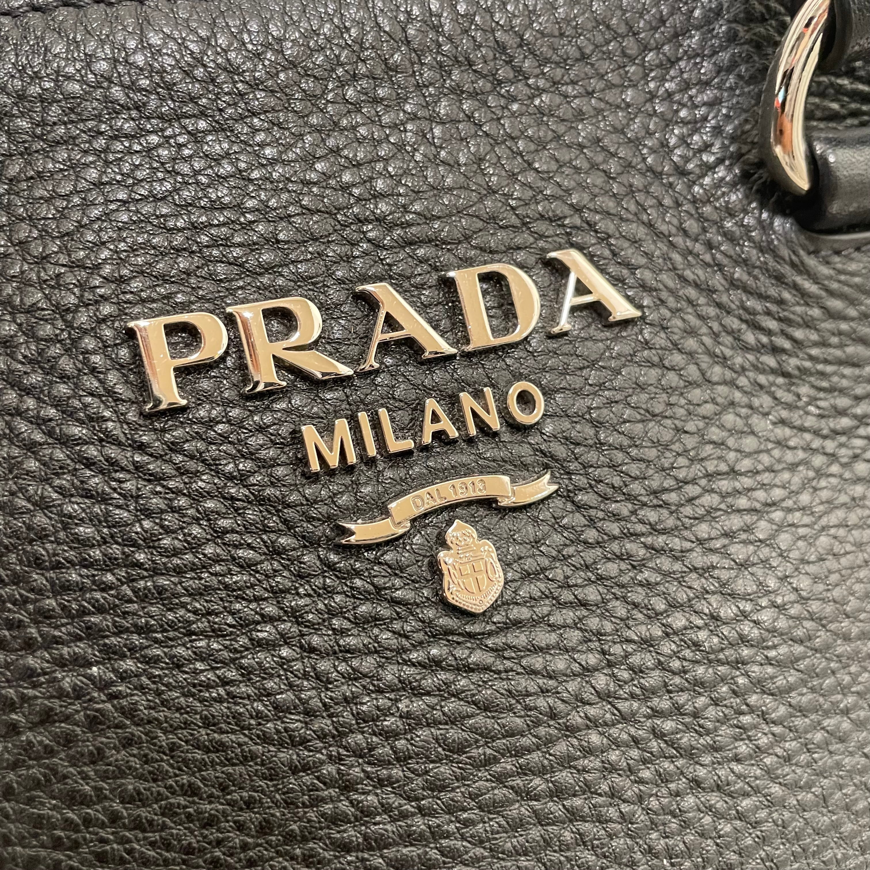 PRADA/Cross Body Bag/Leather/BLK/Nero Bag view 5