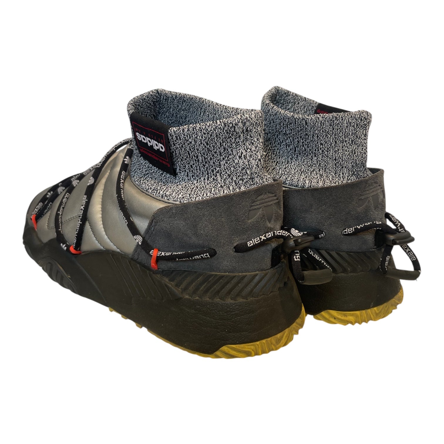 adidas/Alexander Wang/Hi-Sneakers/US 12/Faux Leather/SLV/AAW003 S18/SILVER SHOE view 2