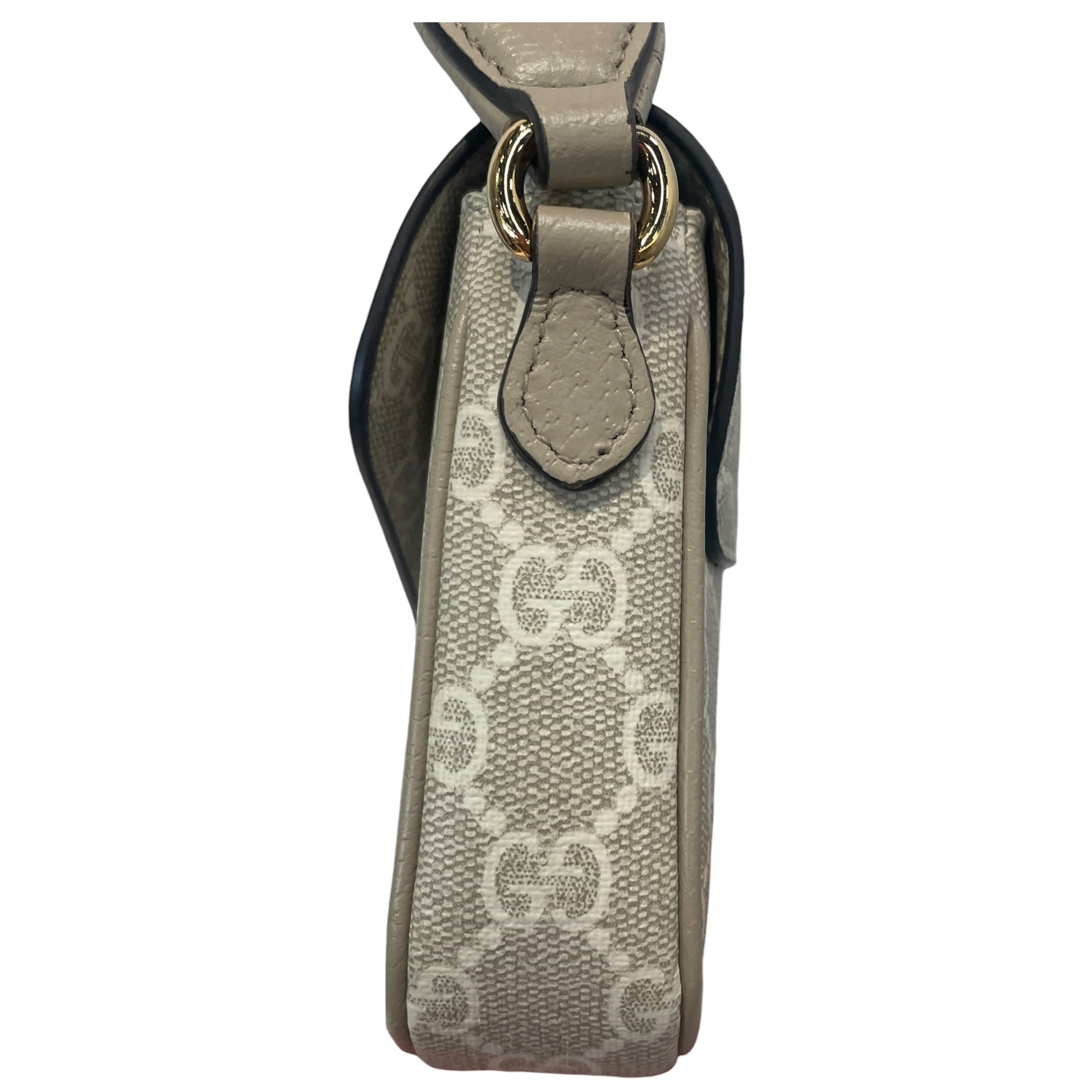 GUCCI/Cross Body Bag/Monogram/Leather/CRM/ophidia pochette beige/oatmeal view 4