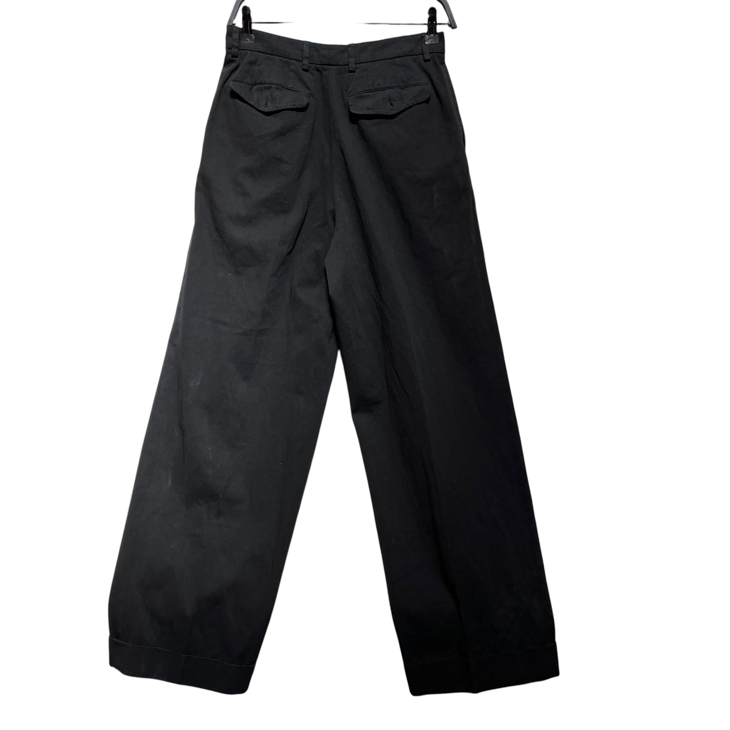 DRIES VAN NOTEN/Straight Pants/36/Cotton/BLK/ view 2