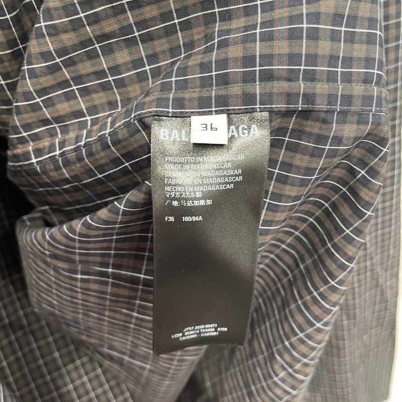 BALENCIAGA/LS Shirt/36/Cotton/GRN/Plaid/HOTELS AND RESORTS