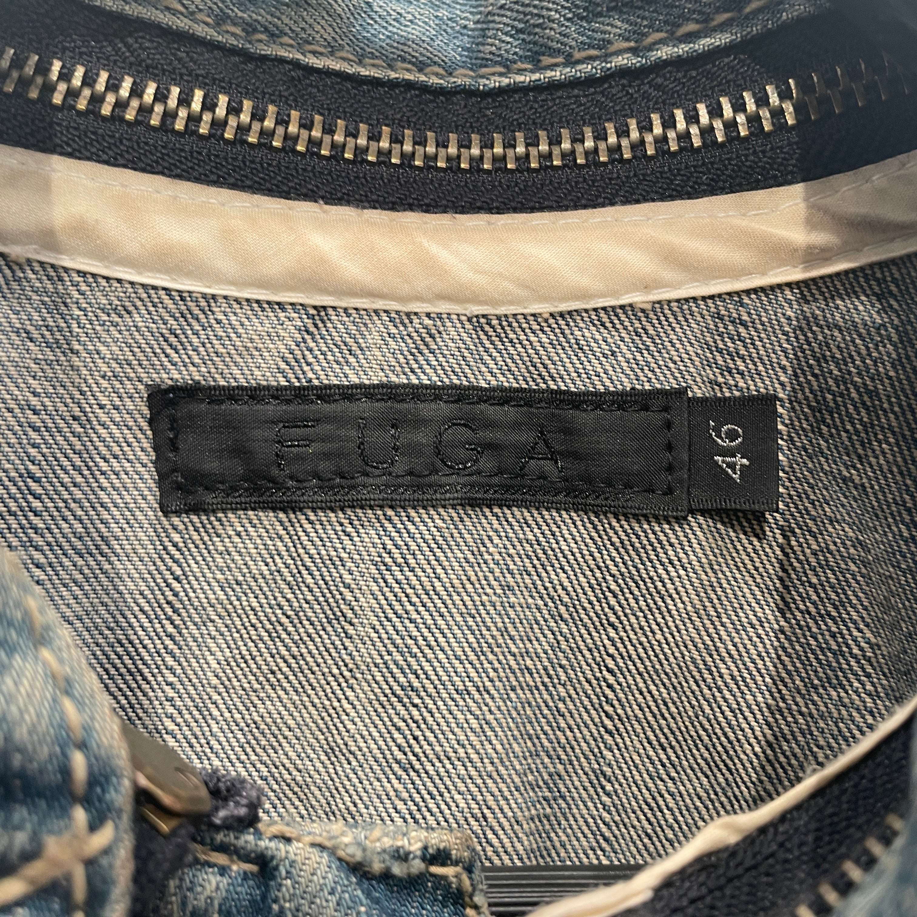 FUGA/Denim Jkt/XL/Cotton/BLU/ZIP COLLAR DENIM JKT view 3