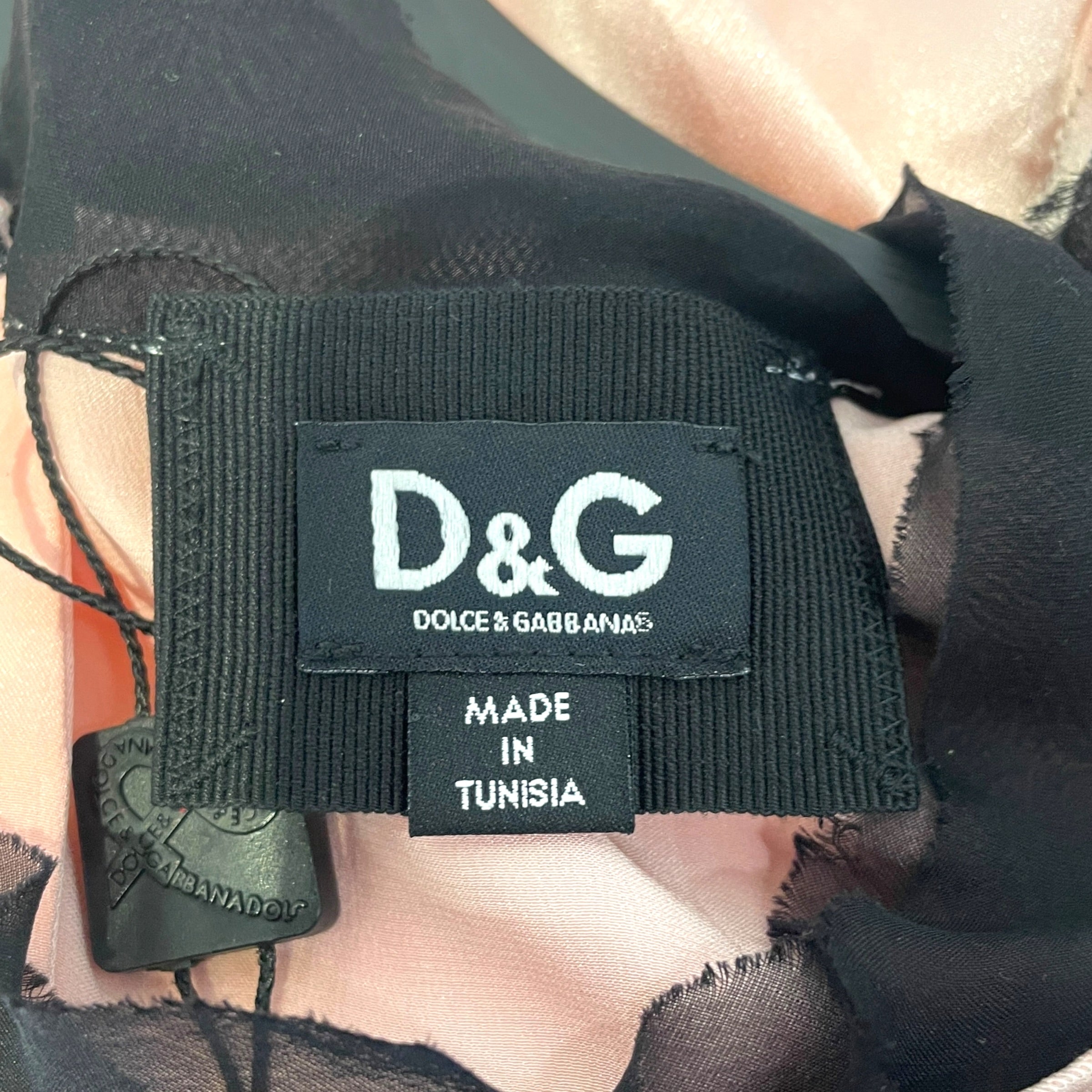 DOLCE&GABBANA/SL Blouse/40/Silk/PNK/black trim and bow view 3