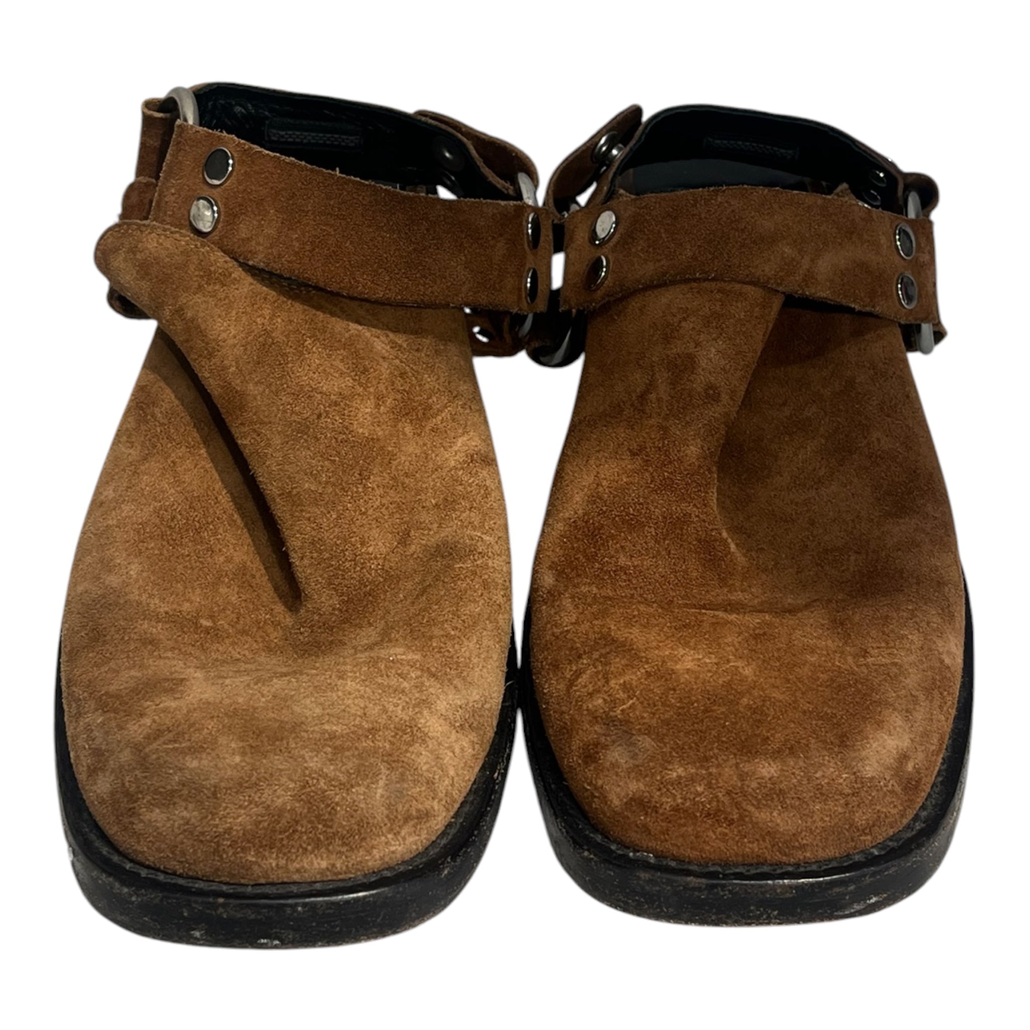 BALENCIAGA/Shoes/EU 43/inSuede/CML/CAMEL SUEDE SQUARED TOE MULE view 2