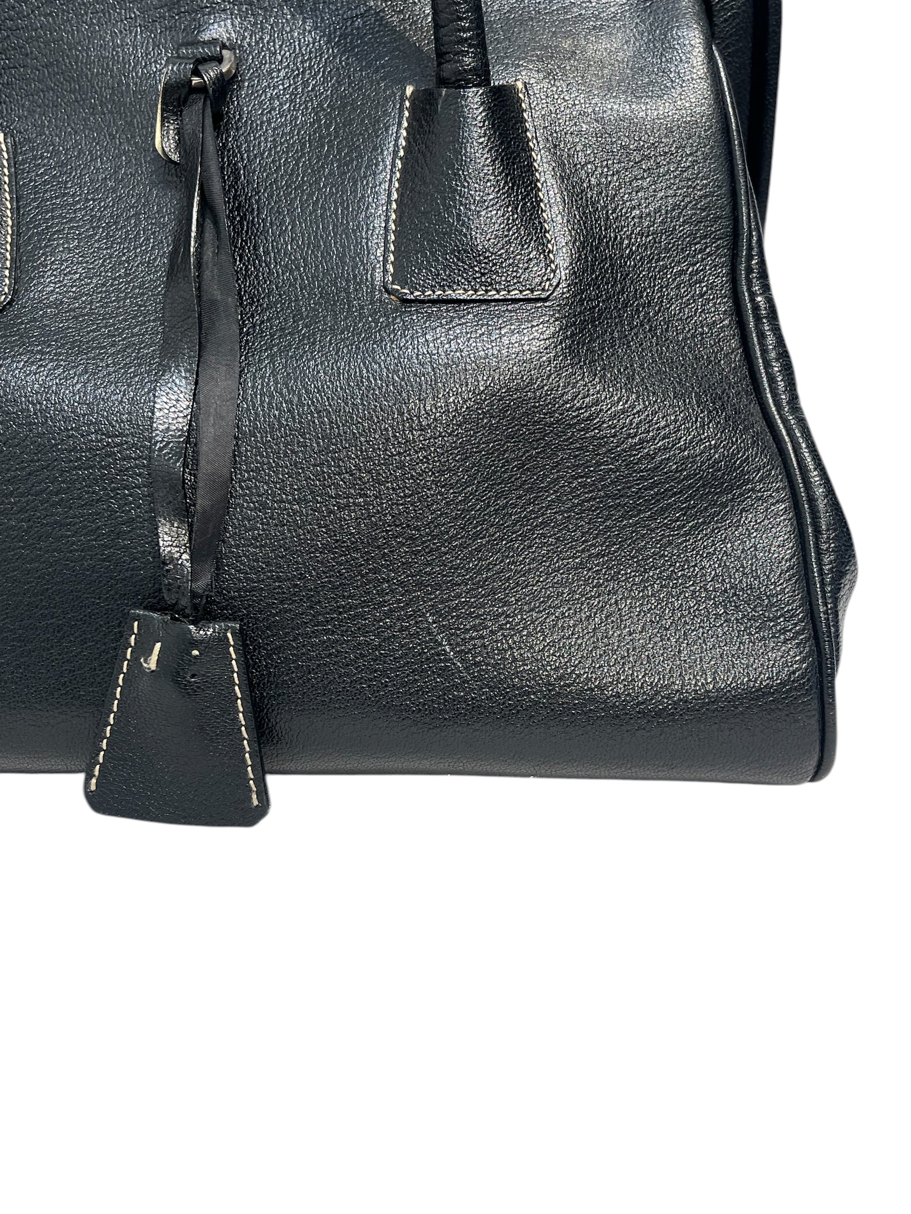 PRADA/Bag/Leather/BLK/DOCTOR BAG MADRASCERNIERA view 4