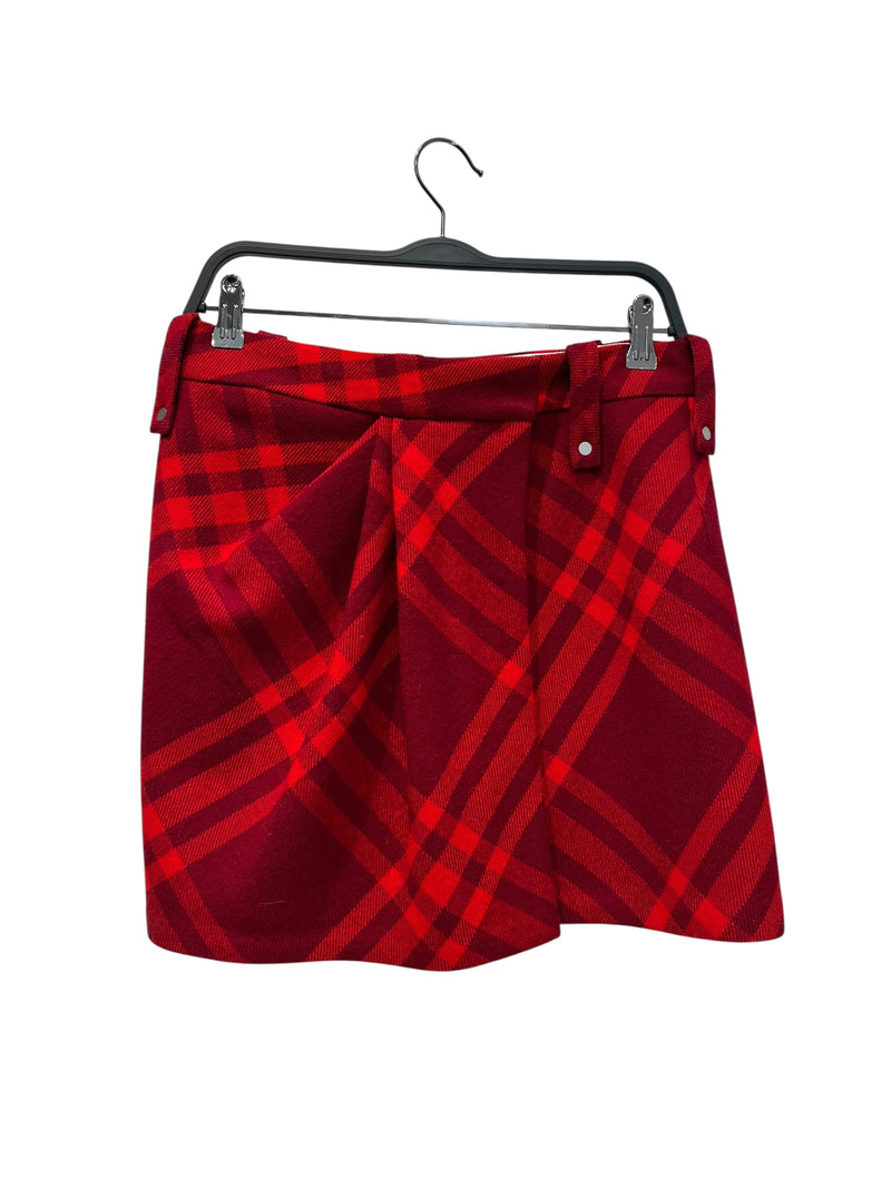 BURBERRY/Skirt/4/Plaid/Wool/RED/BURB PLAID SKIRT