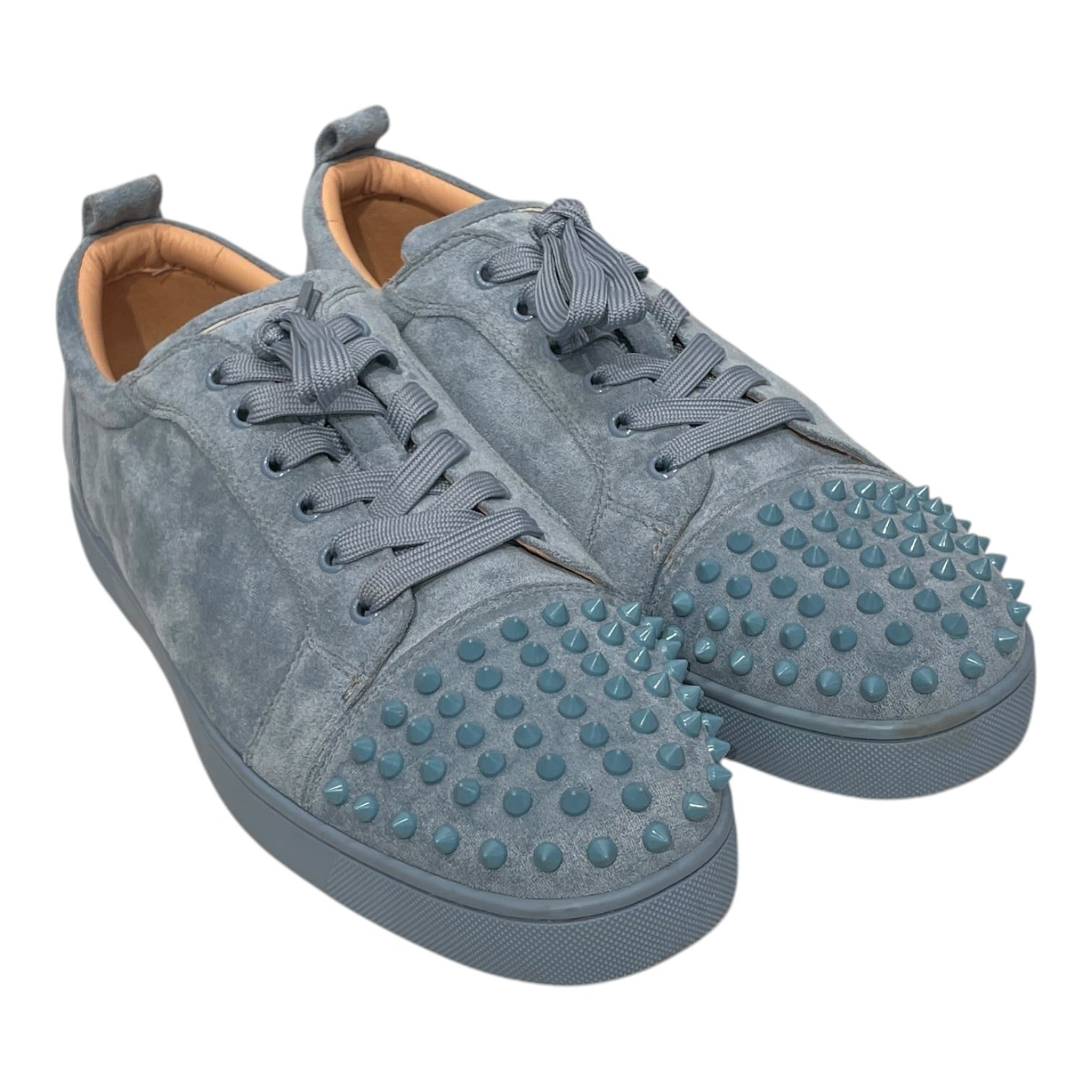 Christian Louboutin/Low-Sneakers/EU 47/Suede/BLU/STUDDED TOE BOX view 1