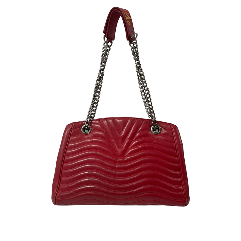 LOUIS VUITTON/Hand Bag/Leather/RED/NEW WAVE