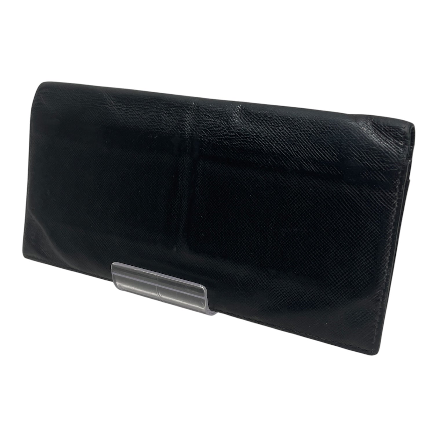 PRADA/Long Wallet/Leather/BLK/M's/BIFOLD LONG CARD HOLDER view 1