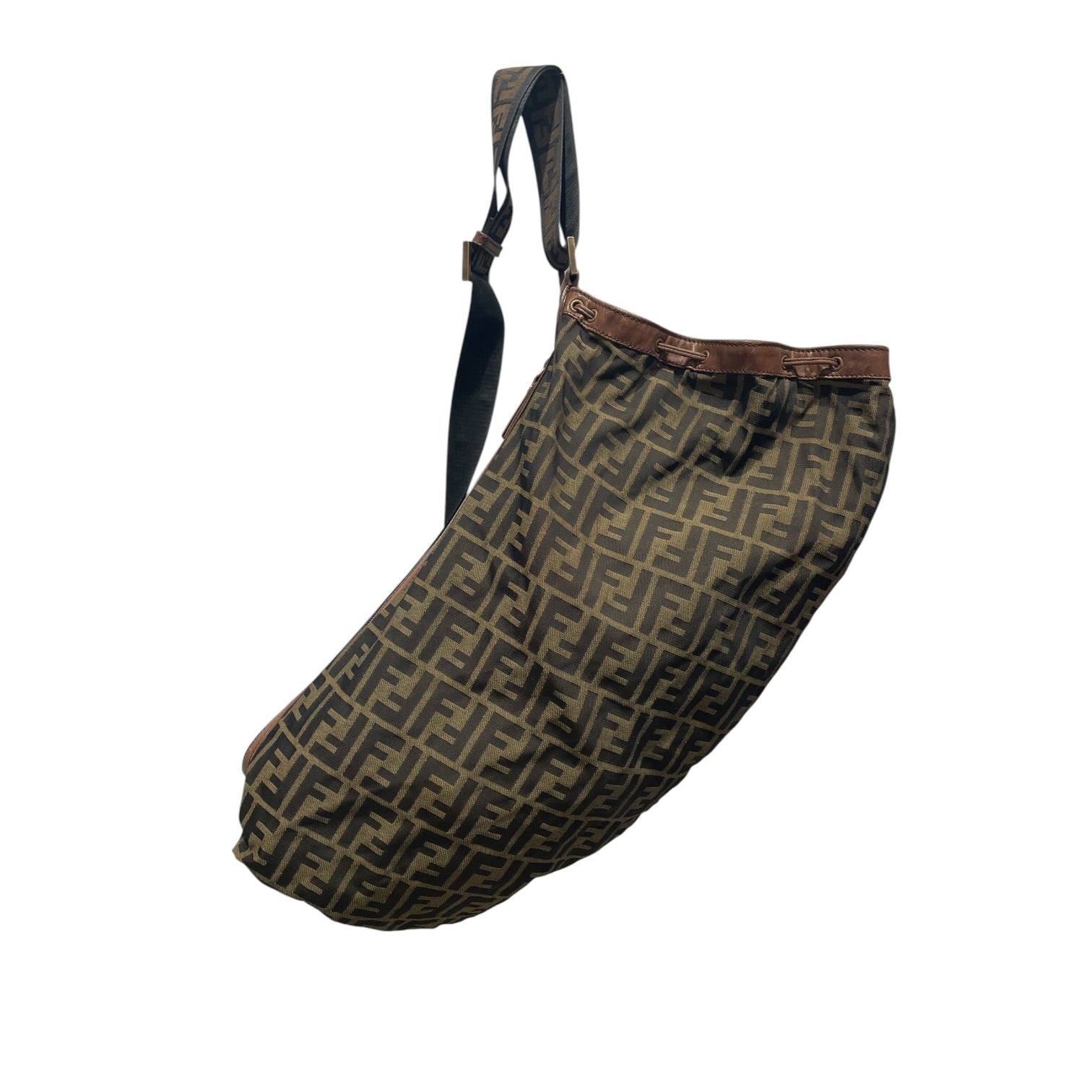 FENDI/Cross Body Bag/Monogram/Cotton/BRW/VINTAGE SATCHEL view 1