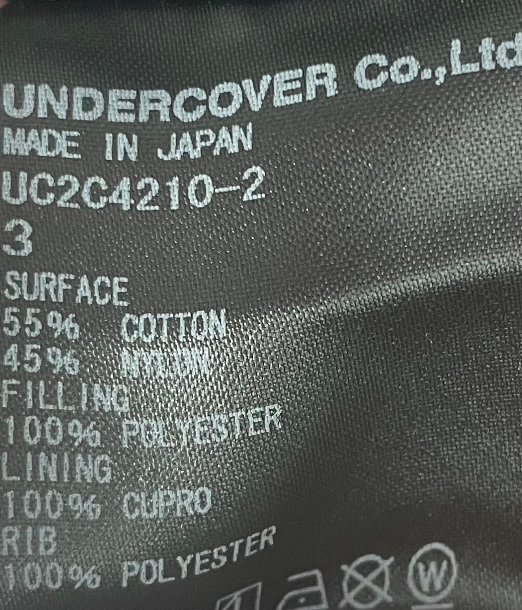 UNDERCOVER/Baseball Jkt/3/Black/Cotton/UC2C4210-2 view 4