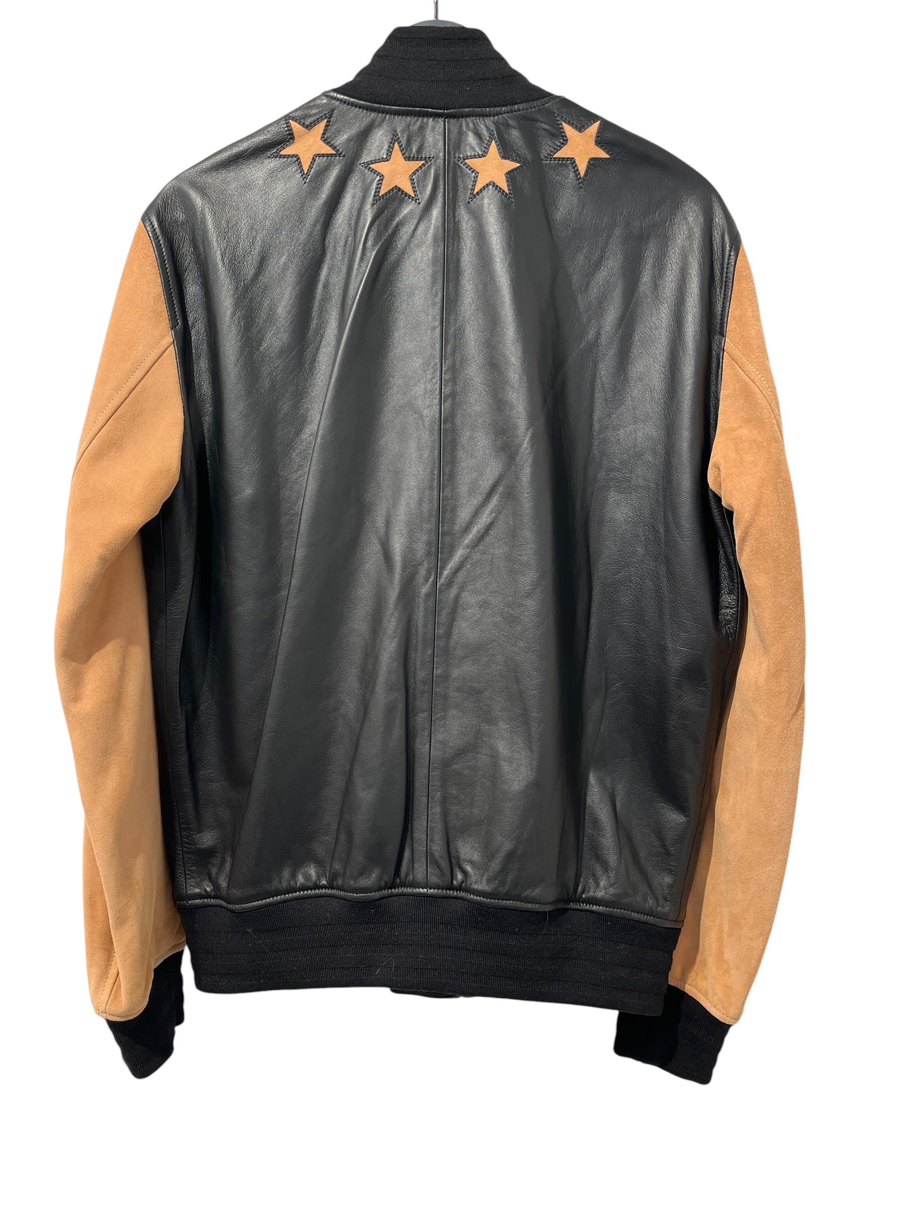 GIVENCHY/Jacket/48/Leather/BLK/TAN SLEEVES AND STAR DETAILS view 2
