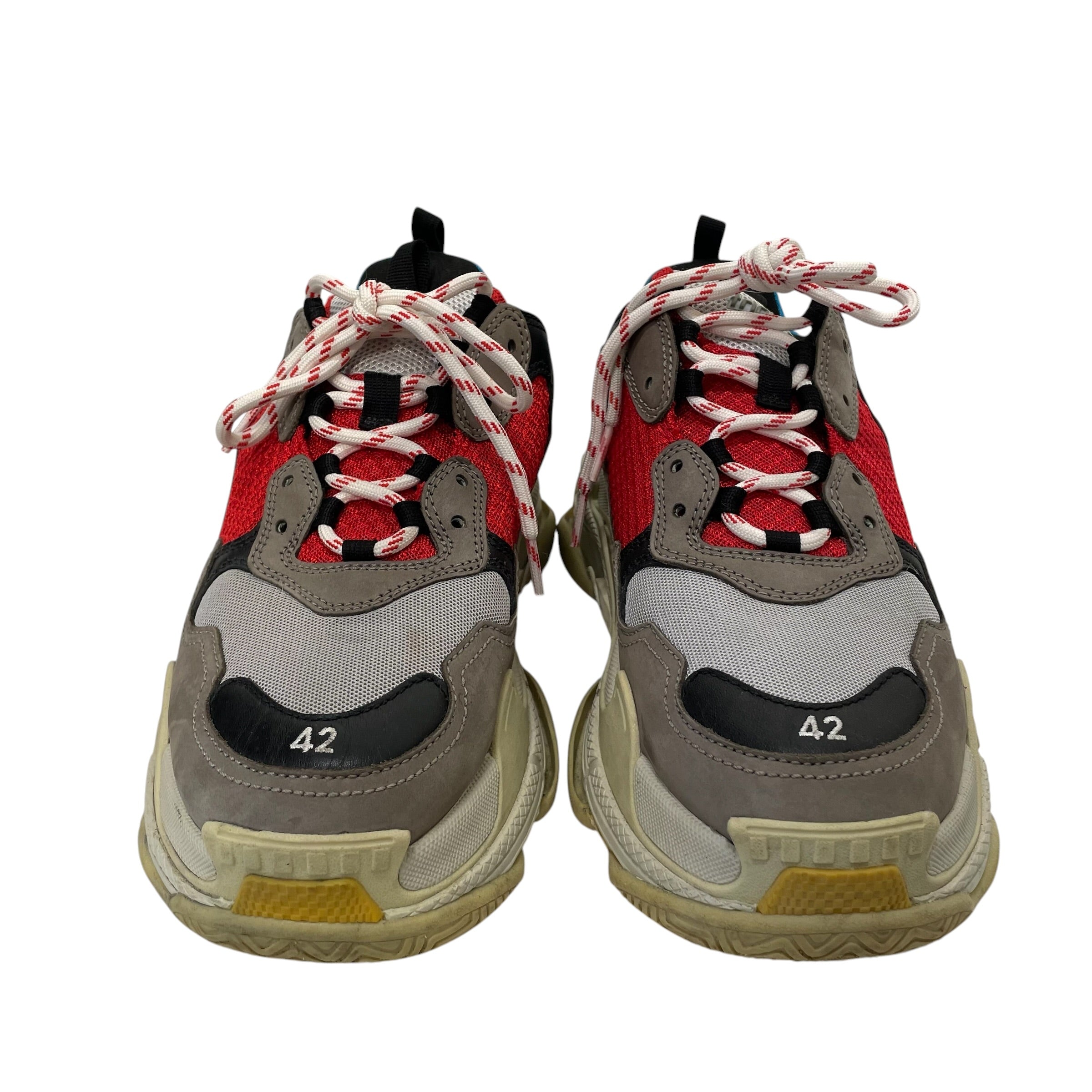 BALENCIAGA/Low-Sneakers/EU 42/MLT/triple s red blue gray view 6
