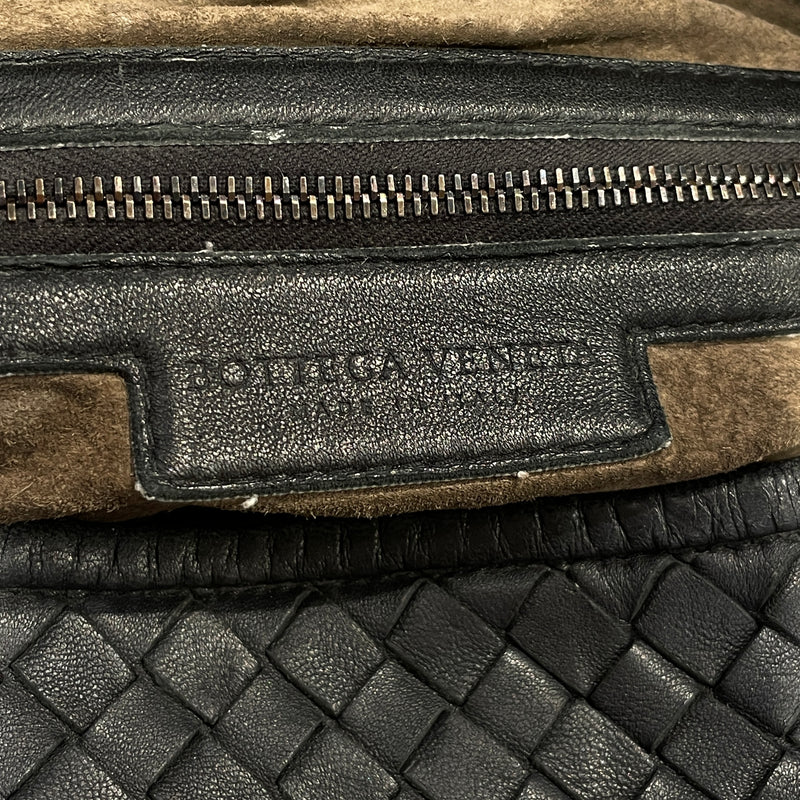 BOTTEGA VENETA/Hand Bag/OS/Leather/BLK/HOBO INTECCIATO
