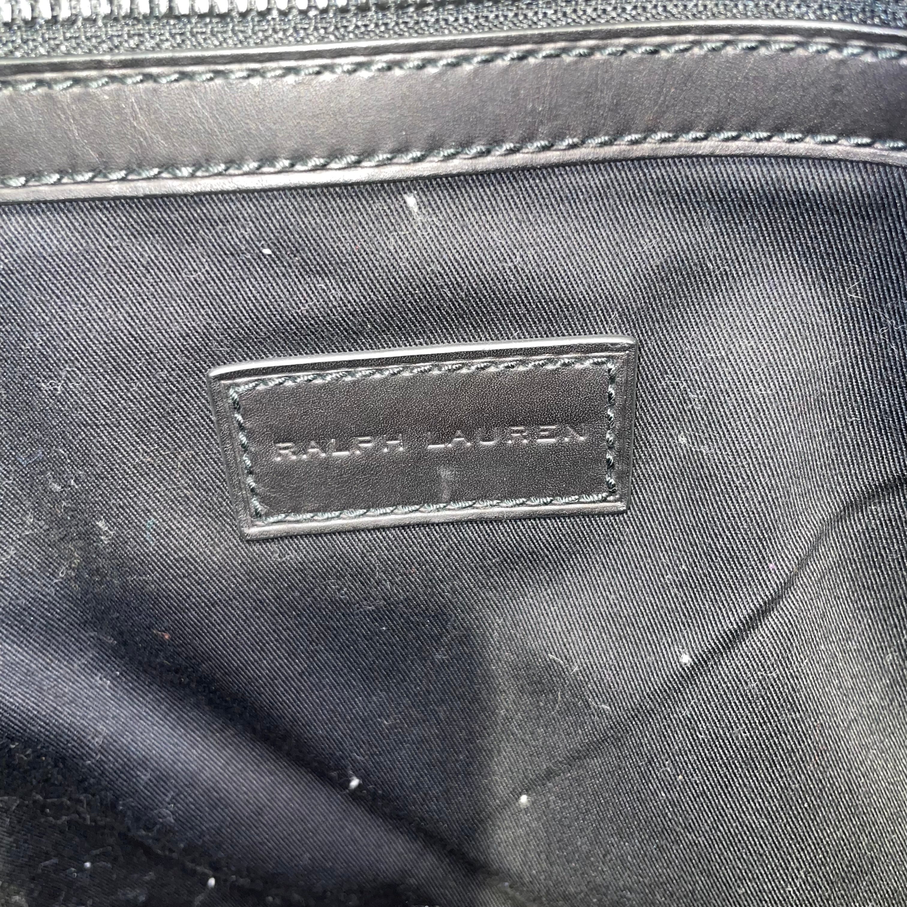 RALPH LAUREN PURPLE LABEL/Briefcase/Leather/BLK/Leather Striped Briefcase view 5
