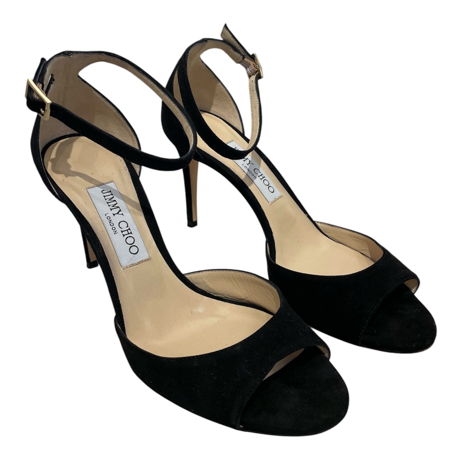 JIMMY CHOO/Heels/EU 38.5/Suede/BLK/ANNIE 85 view 1