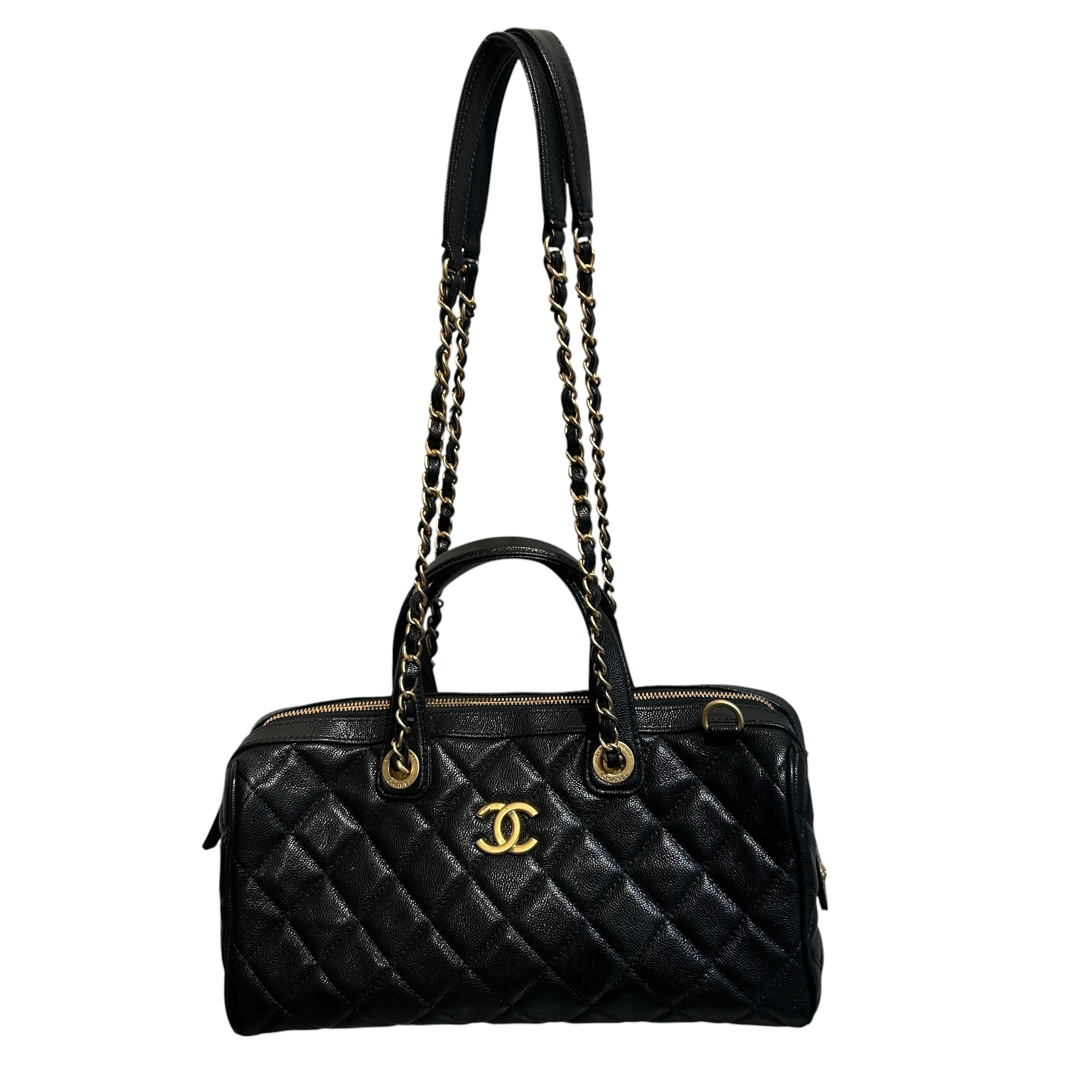 CHANEL/Backpack/Leather/BLK/BOWLING BAG 25A view 1
