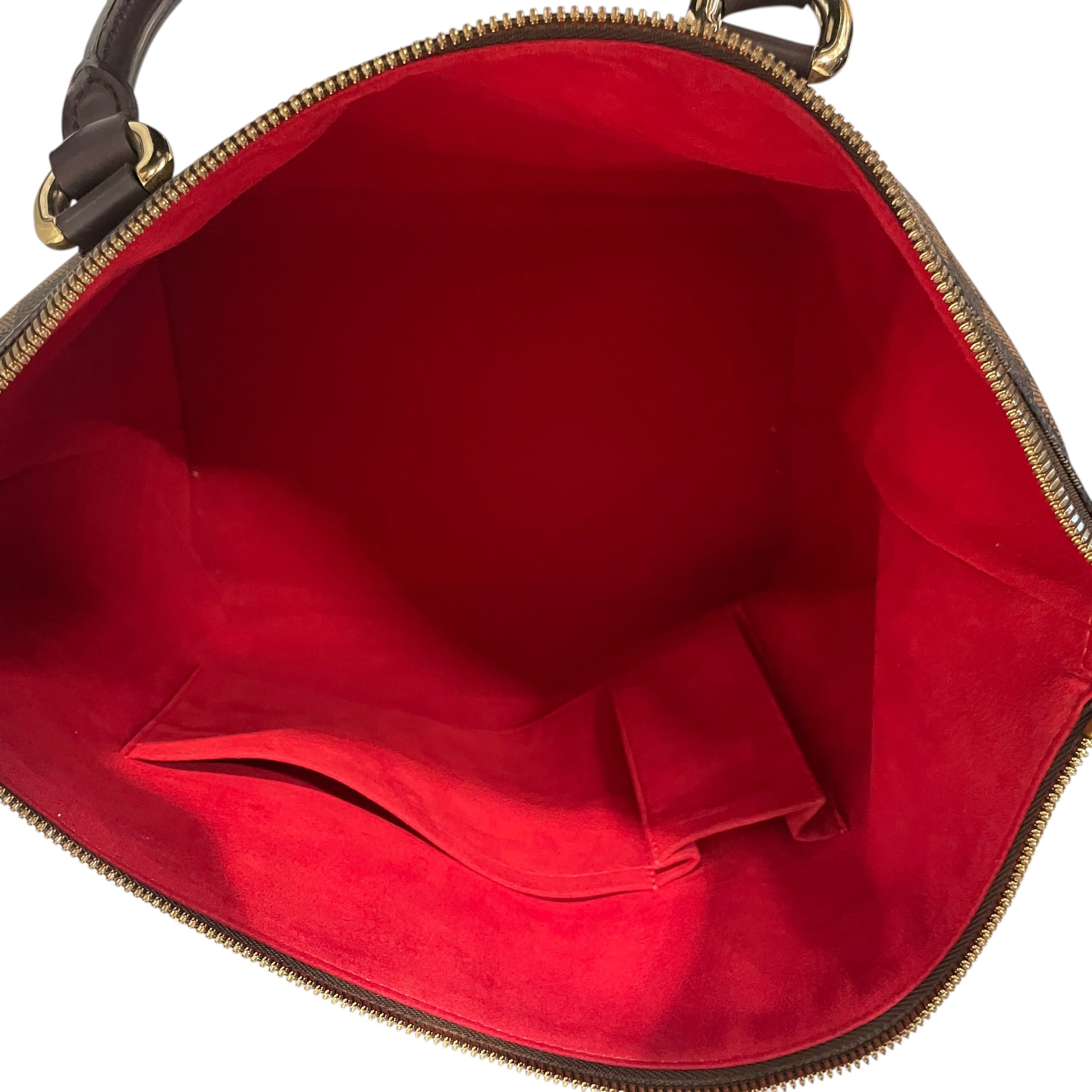 LOUIS VUITTON/Hand Bag/Border/Leather/BRW/Damier Ebene view 3