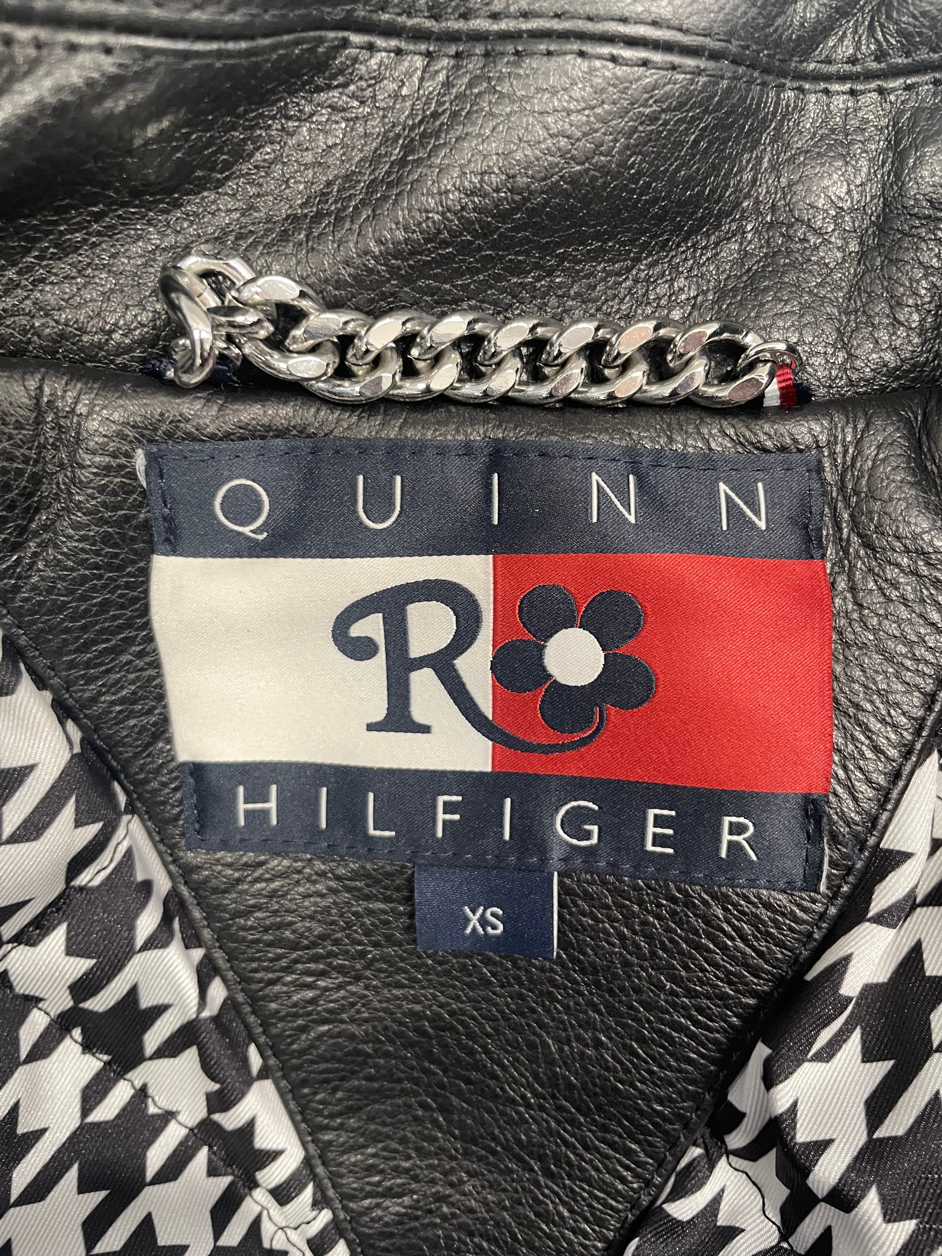 TOMMY HILFIGER/Leather Jkt/XS/Leather/BLK/ALL OVER STUD,HOUNDSTOOTH view 3