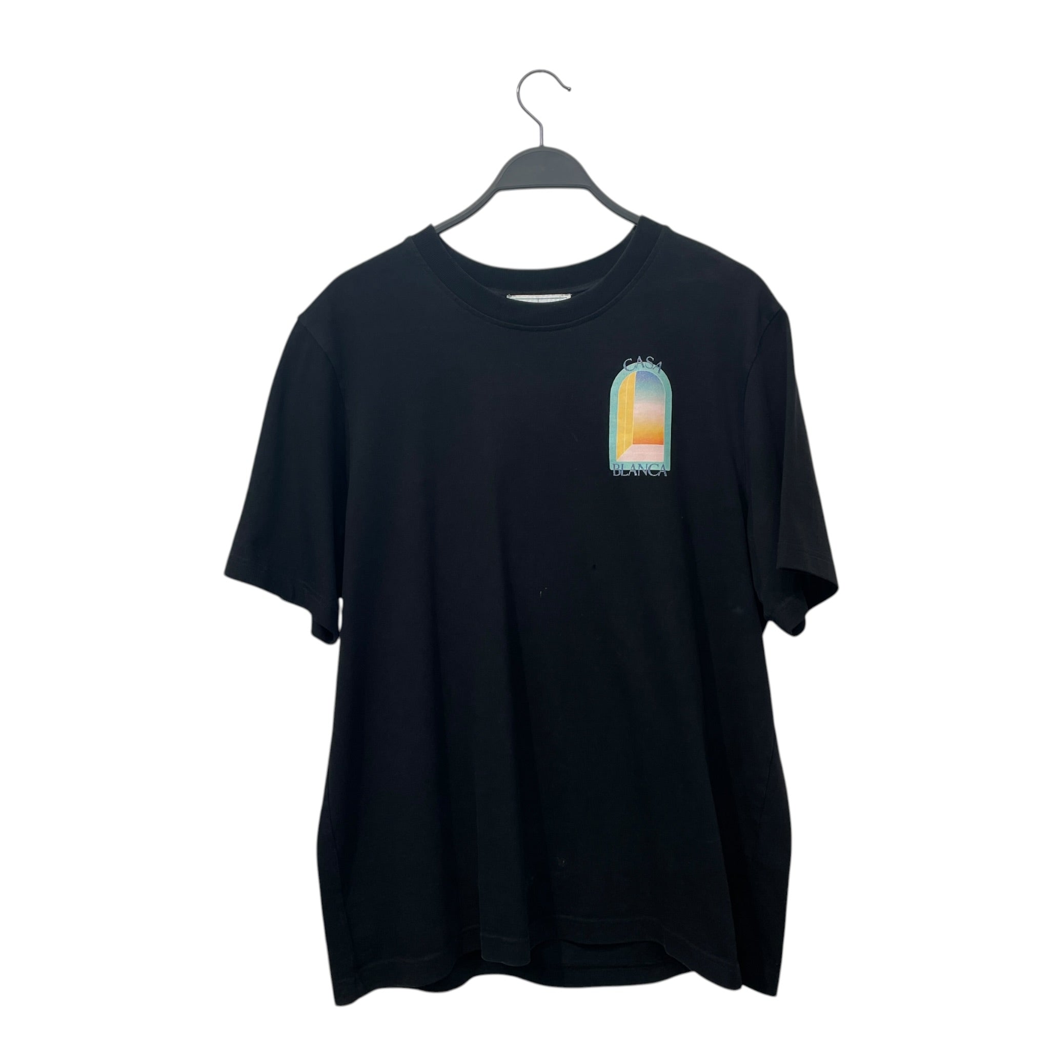 CASABLANCA/T-Shirt/XXL/Cotton/BLK/grn window ylw top left view 1