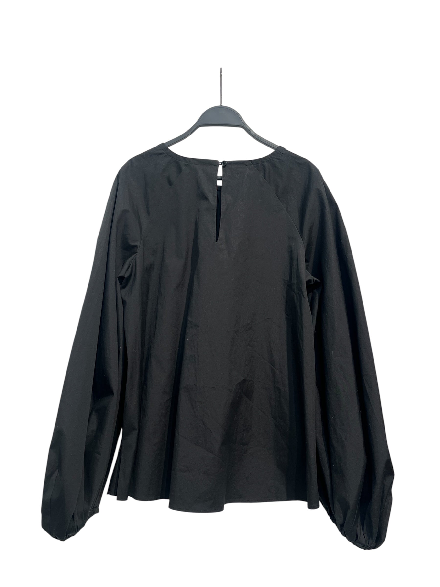CAROLINA HERRERA/Blouse/4/Cotton/BLK/SCRUNCHY ROUCHED LS BLOUSE view 2