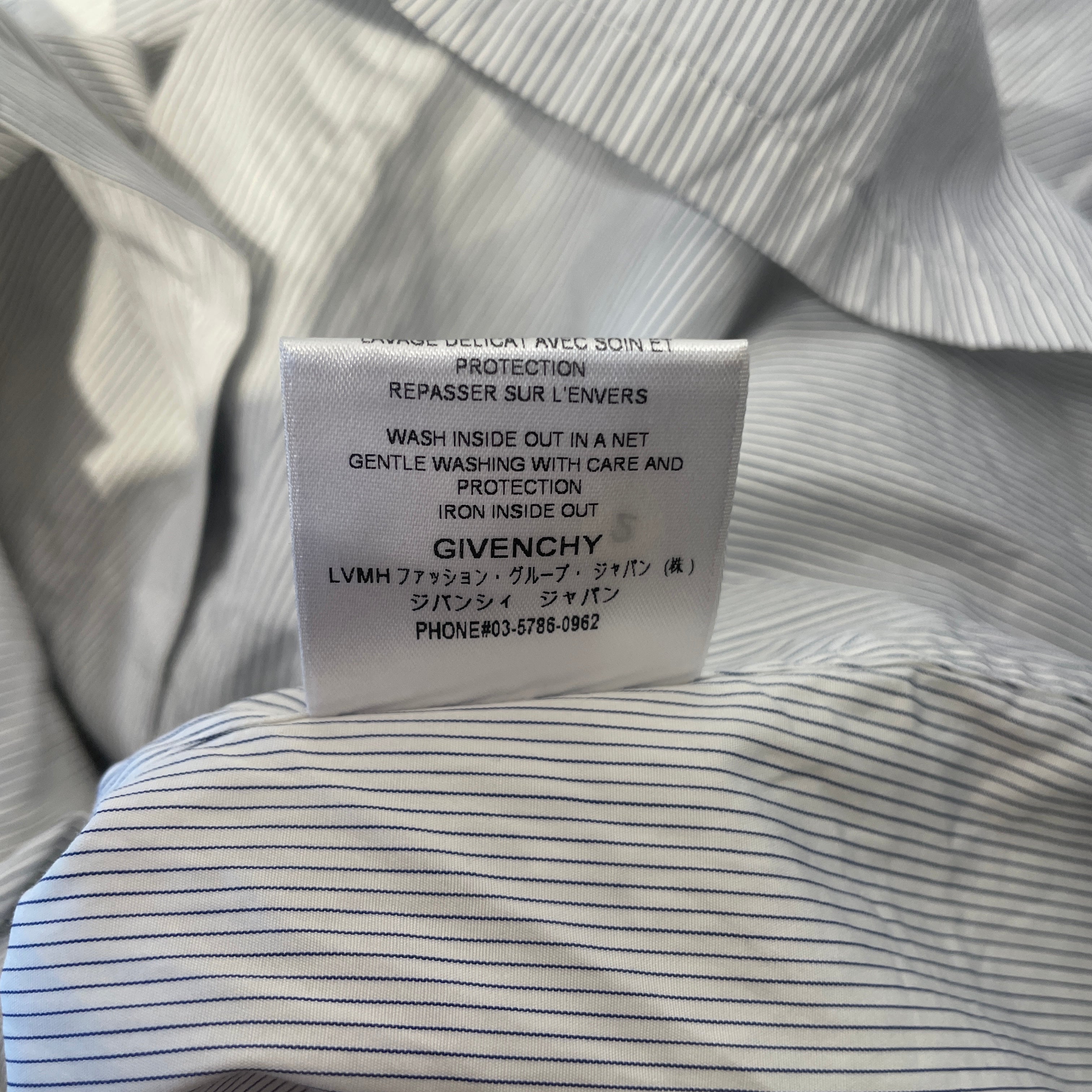 GIVENCHY/LS Shirt/Cotton/WHT/Stripe/OVERSIZED SHIRT / RUNWAY view 5
