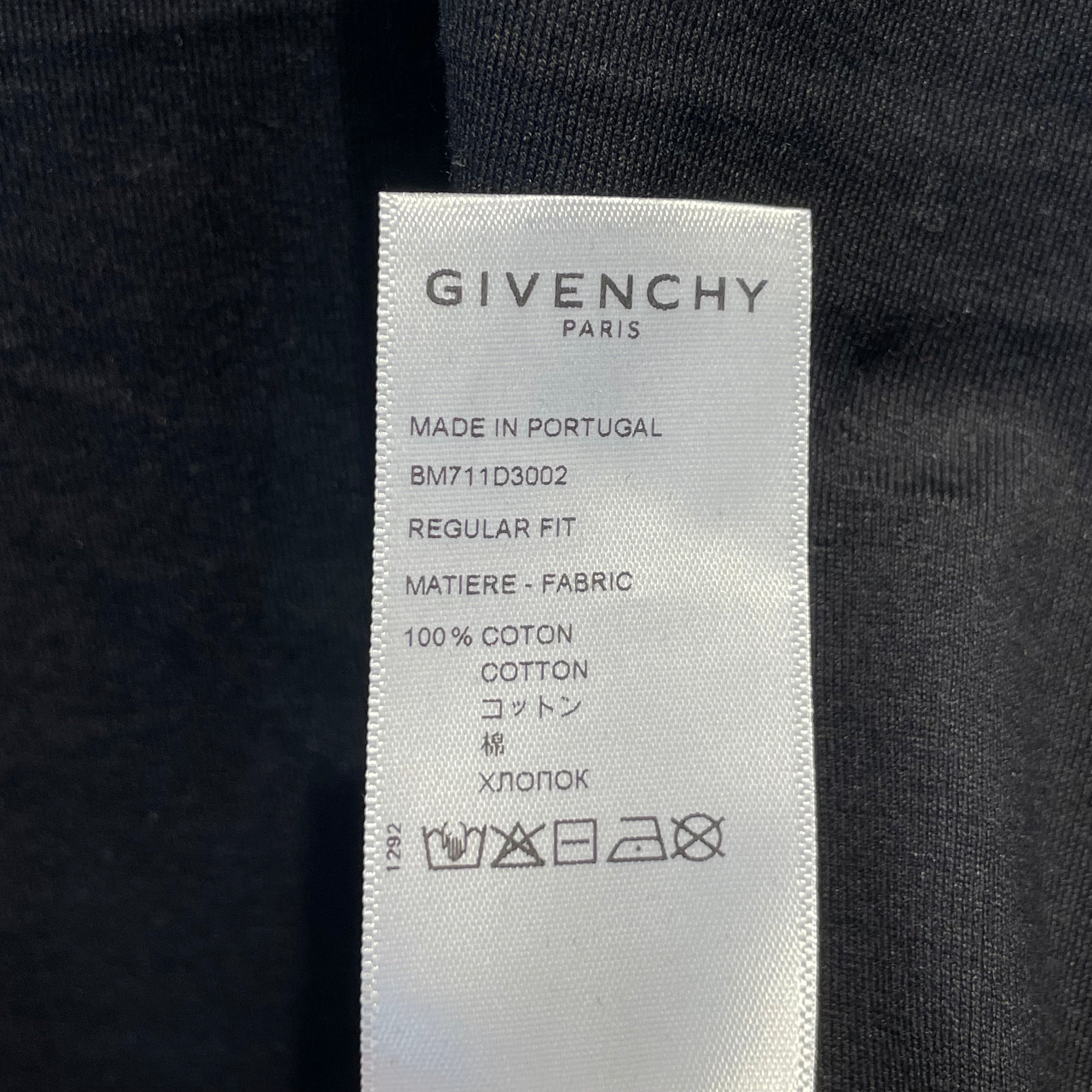 GIVENCHY/T-Shirt/M/Cotton/BLK/SILVER LOGO TEE view 4