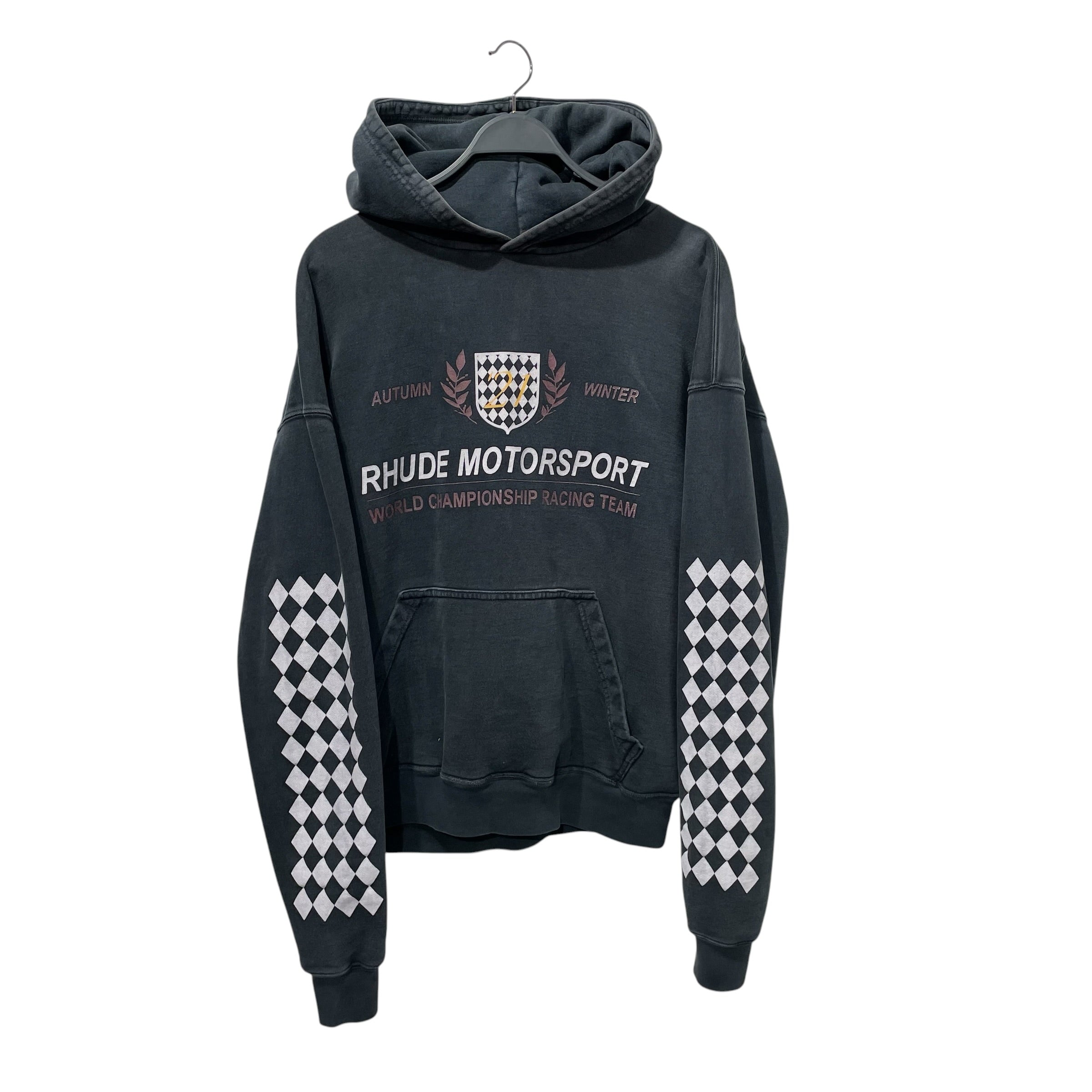 RHUDE/Hoodie/S/Cotton/GRY/MOTOSPORT view 1