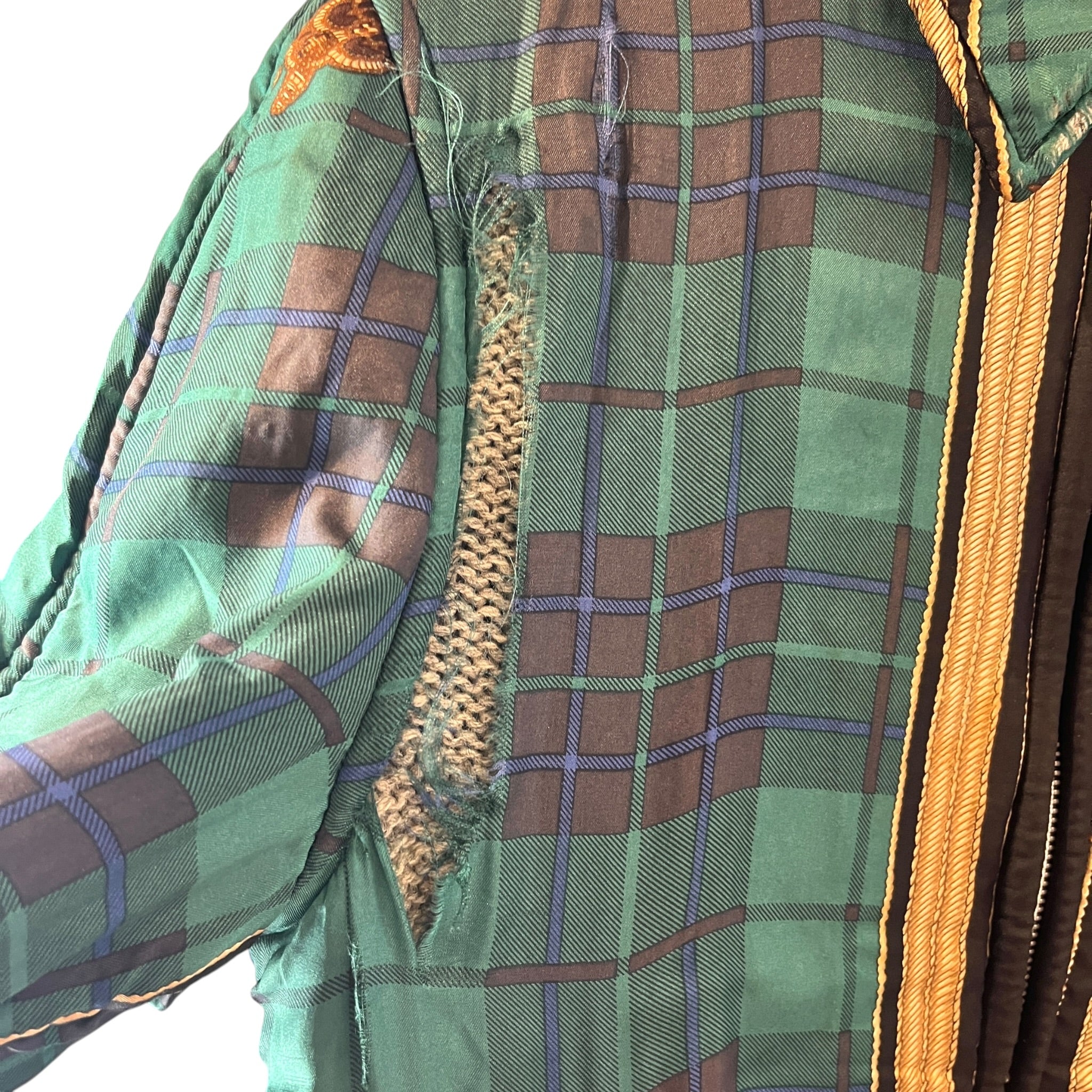 COMME des GARCONS HOMME PLUS/Jacket/M/Green/Silk/Plaid/ view 6