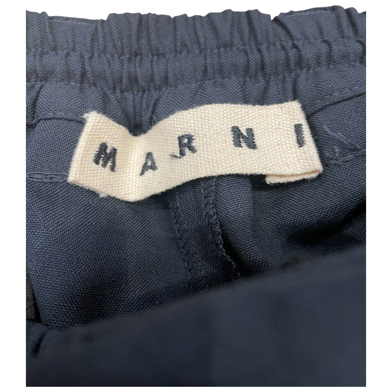 MARNI/Slacks/48/Cotton/NVY/PLEATED LINEN PANTS view 3