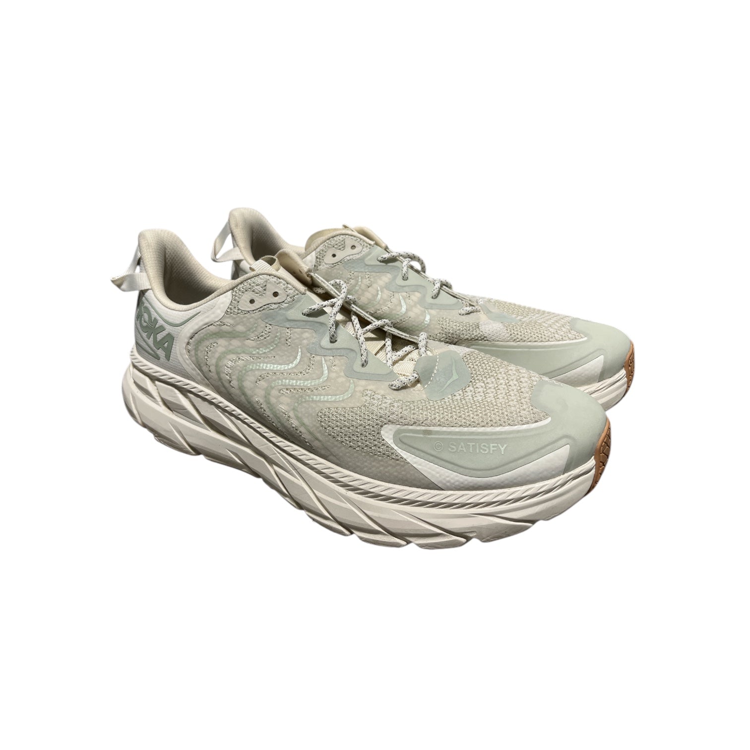 HOKA ONE ONE/Low-Sneakers/US 14/Cotton/CRM/HOKA CLIFTON SATISFY view 1