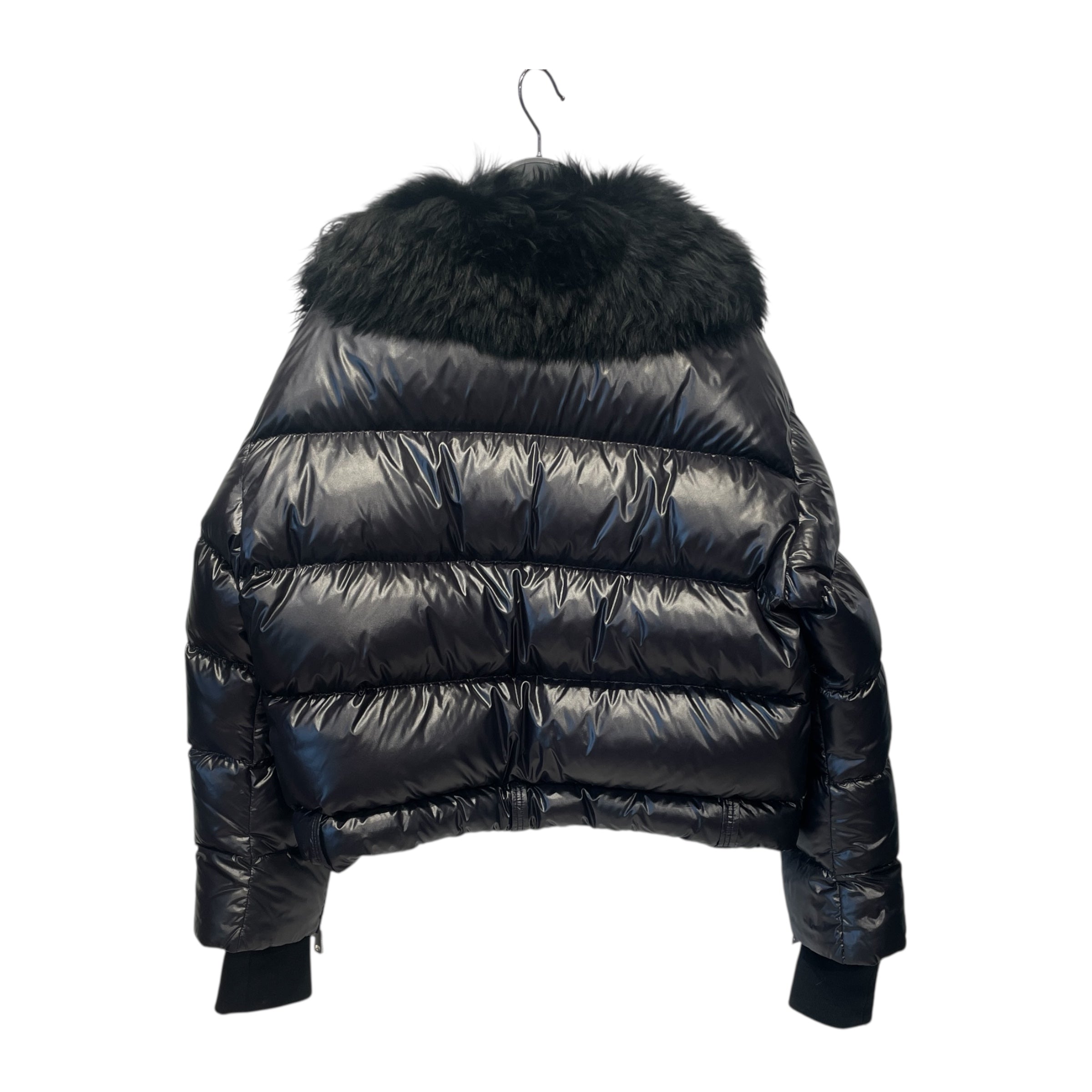 MONCLER/Puffer Jkt/0/Nylon/BLK/ALPACA FUR COLLAR view 2