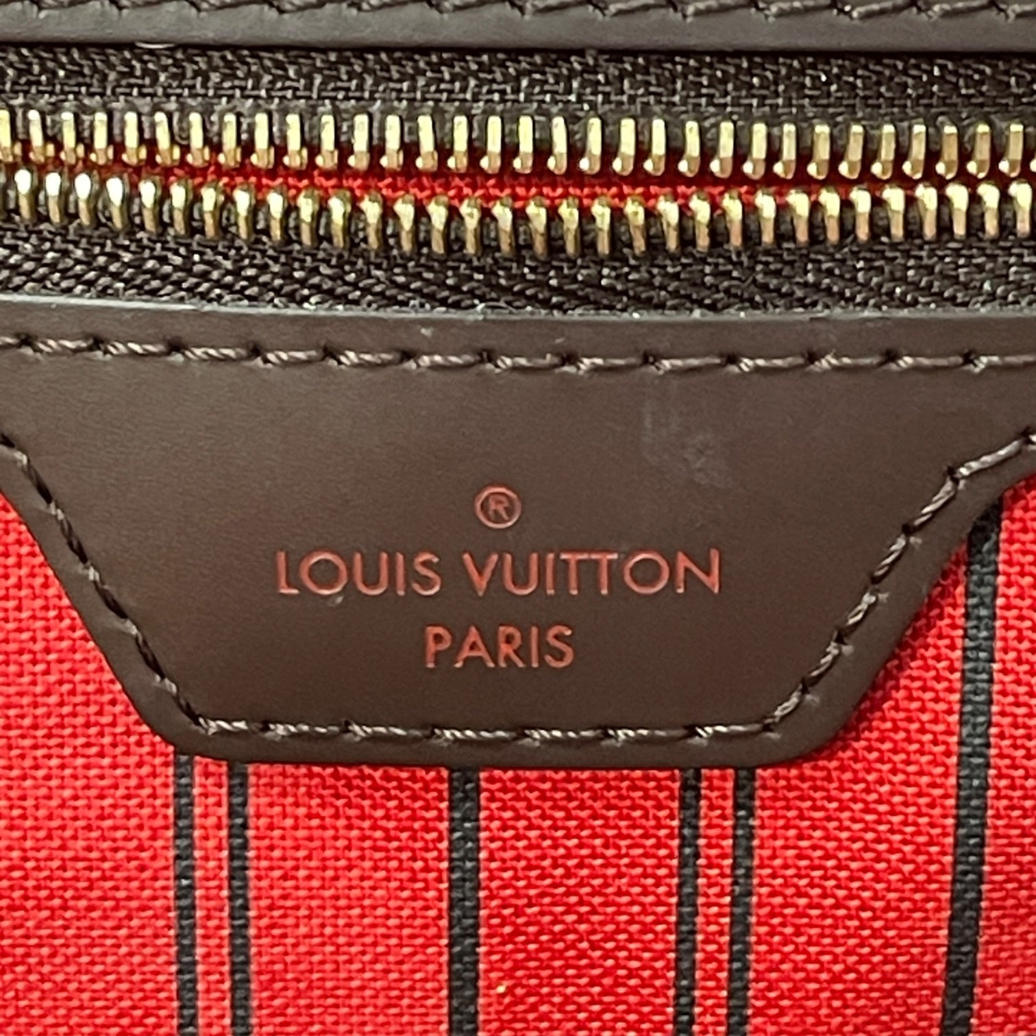 LOUIS VUITTON/Tote Bag/Monogram/Leather/BRW/DAMIER EBENE NEVERFULL MM view 5