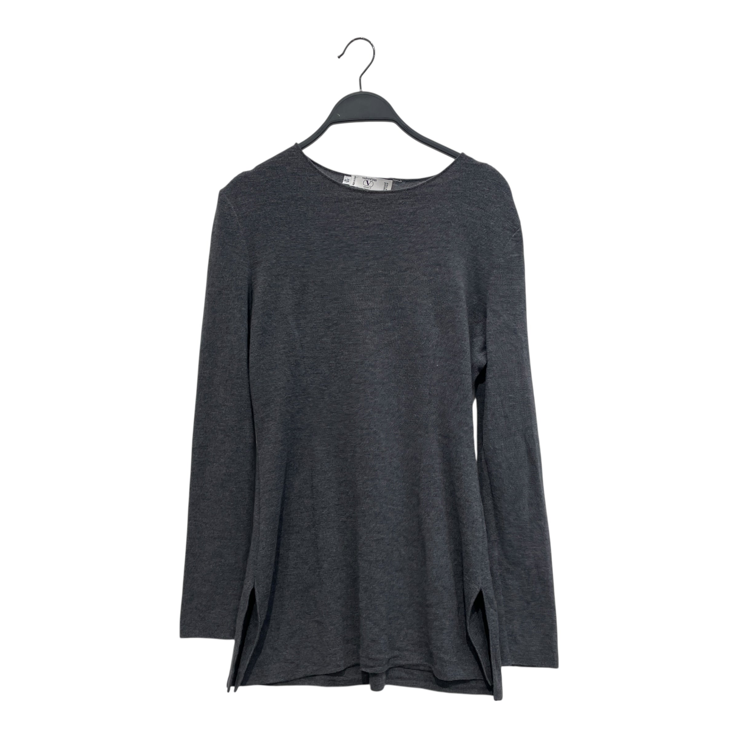 VALENTINO/LS Dress/10/Wool/GRY/Mini Length/miss v plain view 1