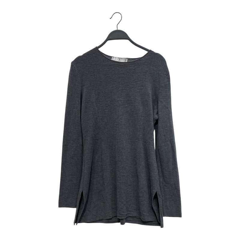VALENTINO/LS Dress/10/Wool/GRY/Mini Length/miss v plain