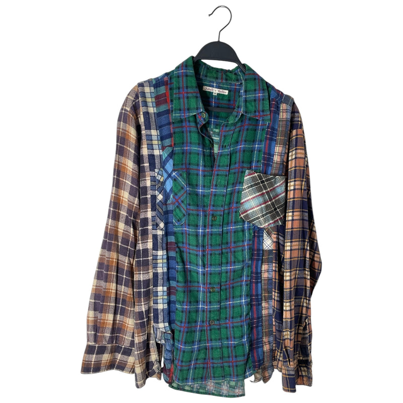 Rebuild by Needles/Flannel Shirt/S/Cotton/MLT/Plaid/MUTICOLORED NEEDLES FLANNEL