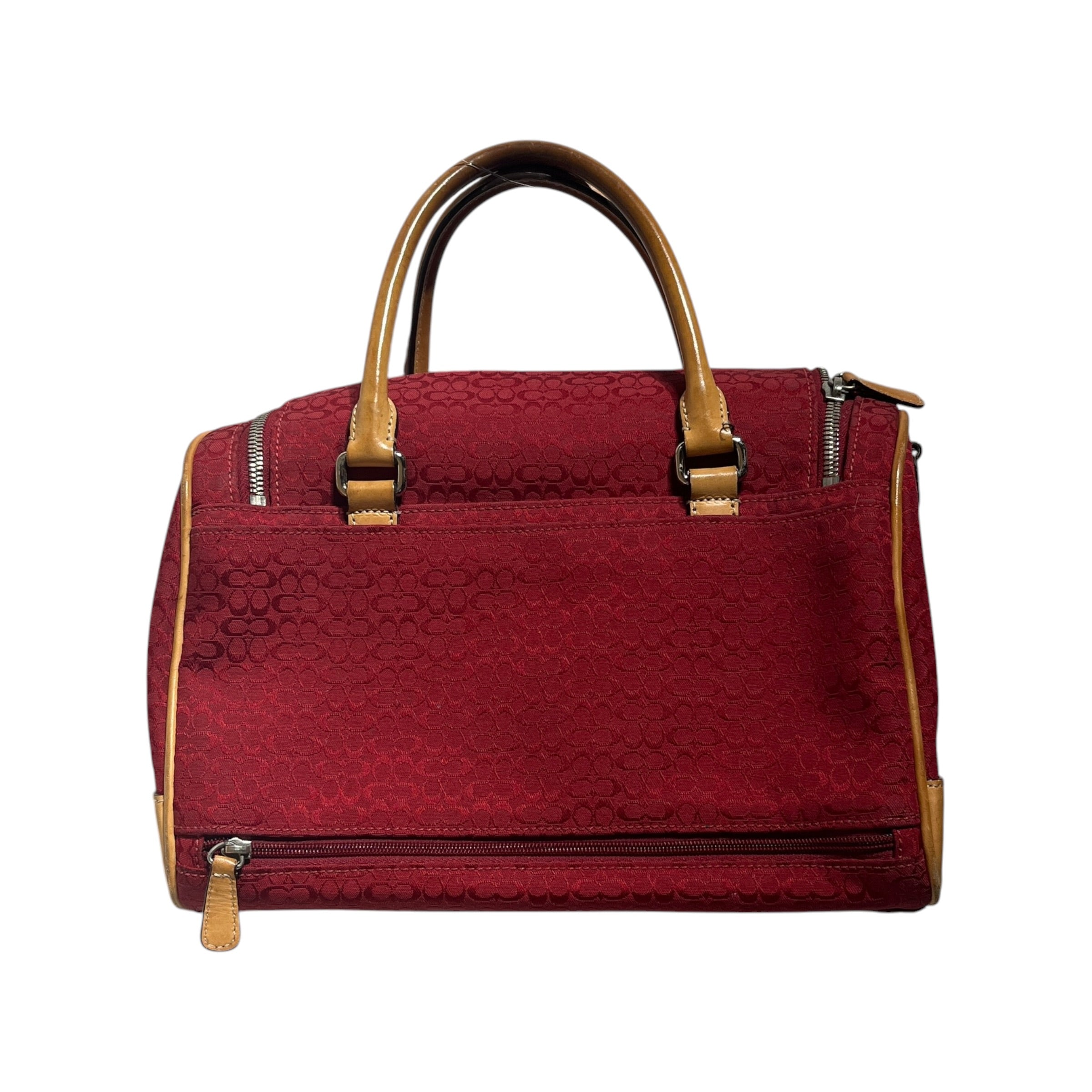 COACH/Boston Bag/Monogram/Cotton/RED/vintage red mini duffle view 2