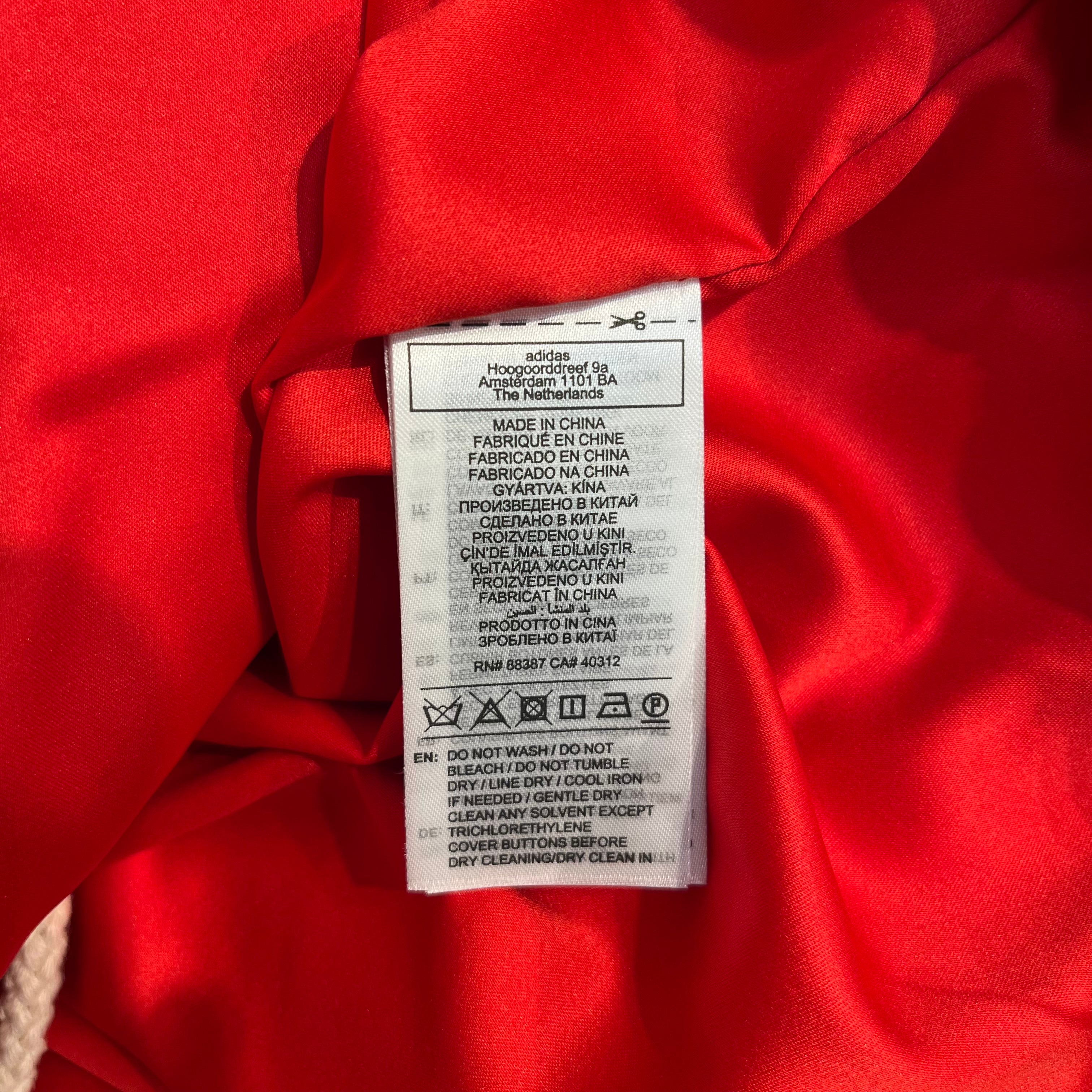 adidas/CLOT(CLOTAPPAREL)/Puffer Jkt/L/Polyester/ORN/chines side gld button view 5