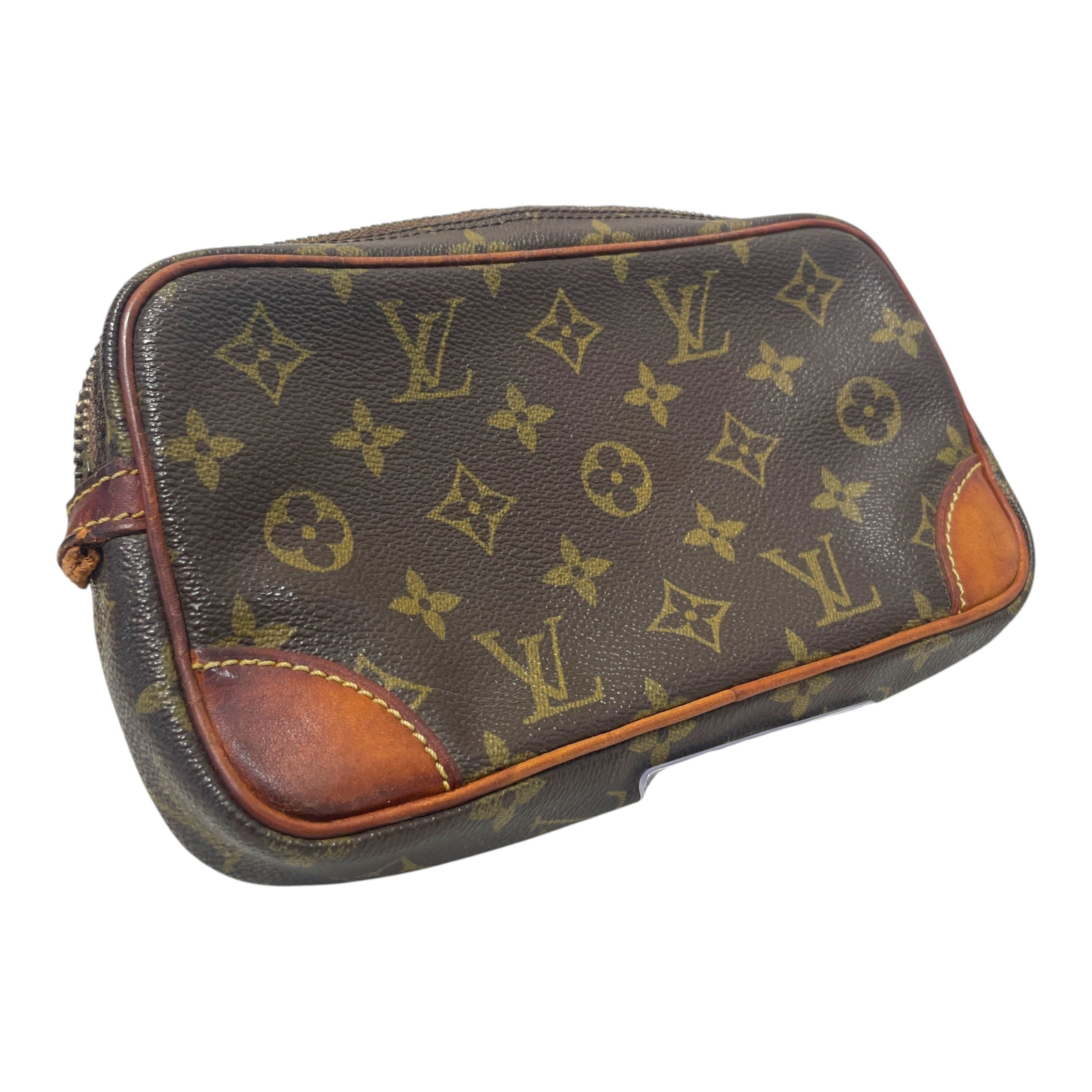 LOUIS VUITTON/Clutch Bag/Monogram/Leather/BRW/Marly Dragonne view 1