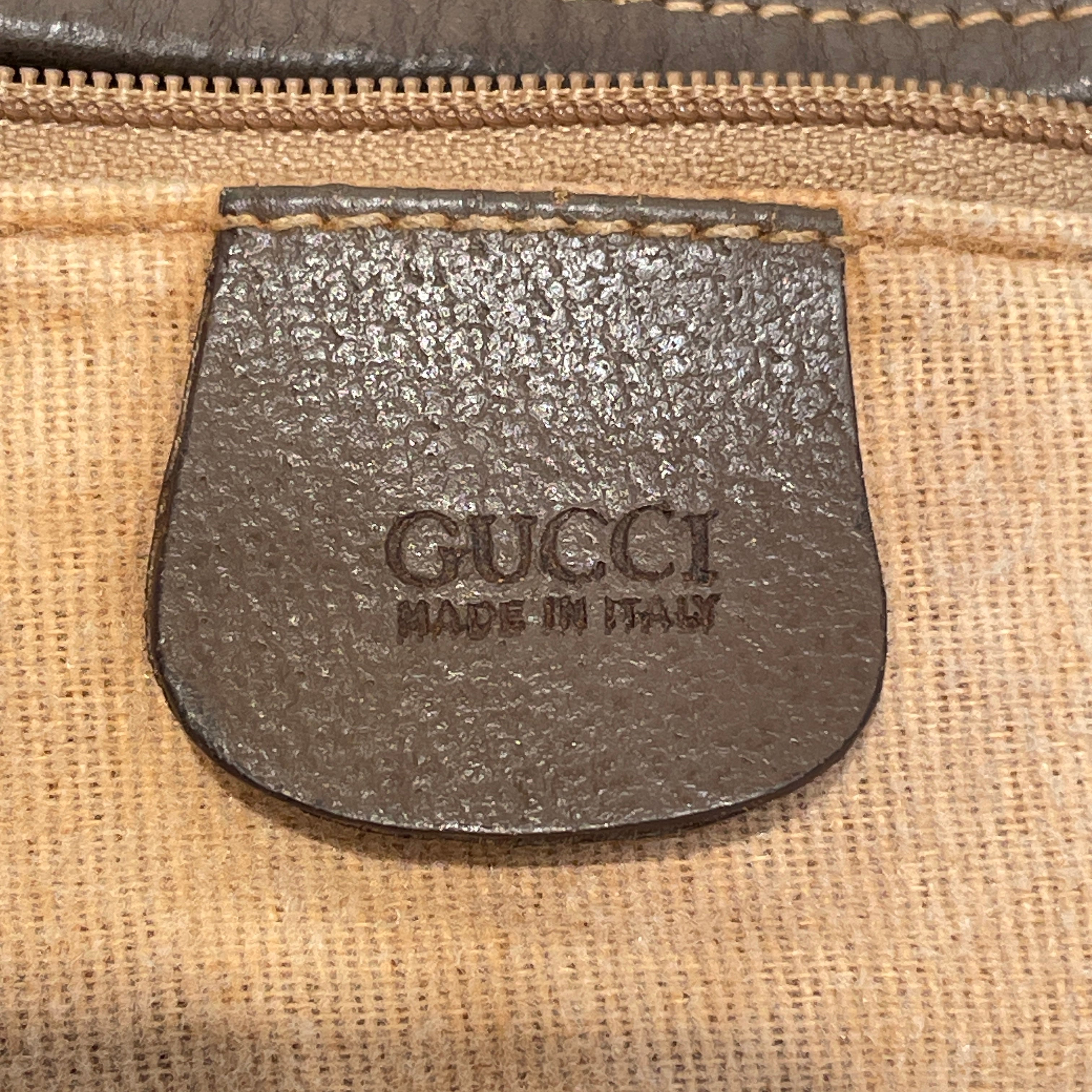 GUCCI/Cross Body Bag/Monogram/Leather/BRW/Supreme Bucket Bag view 7