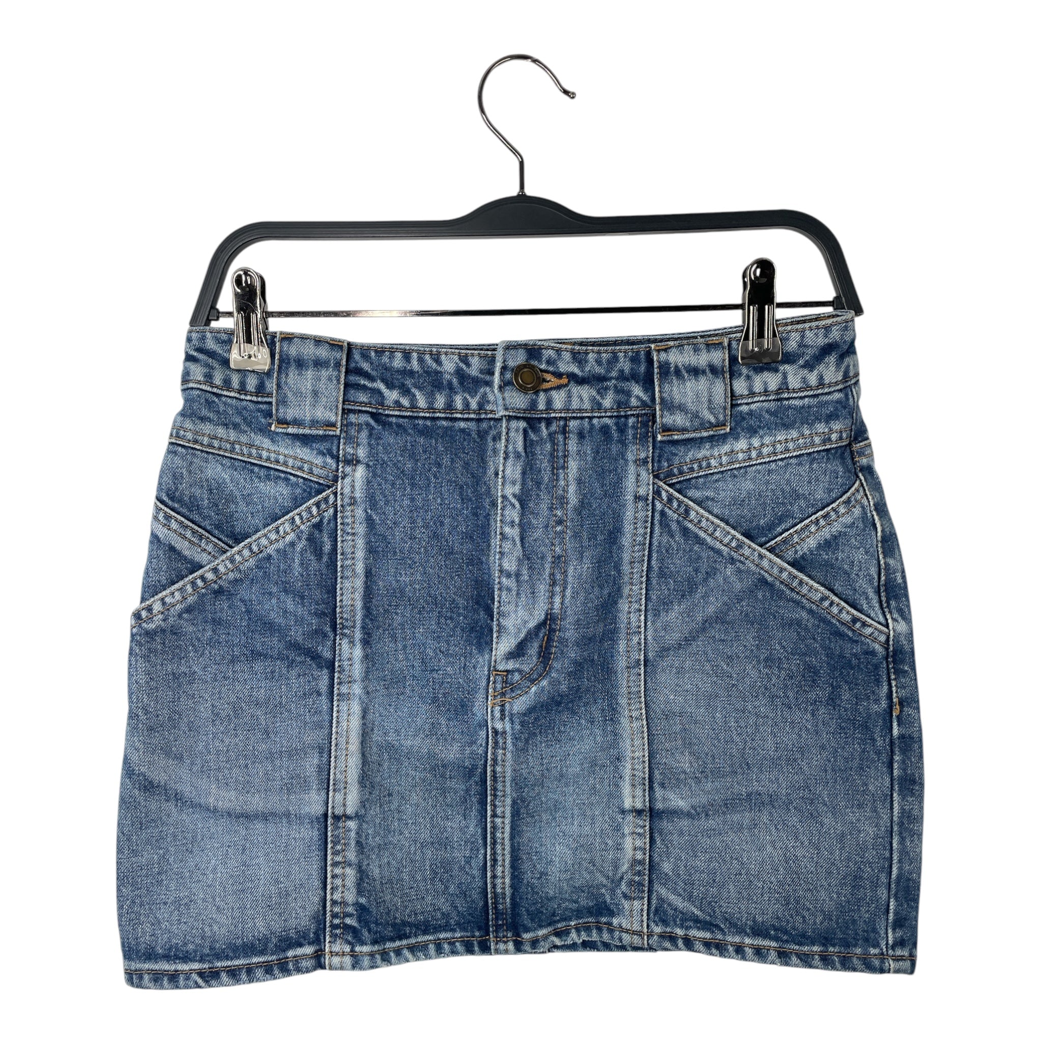 SAINT LAURENT/Skirt/27/Denim/BLU/2017 PANELLED JEAN MINI view 1