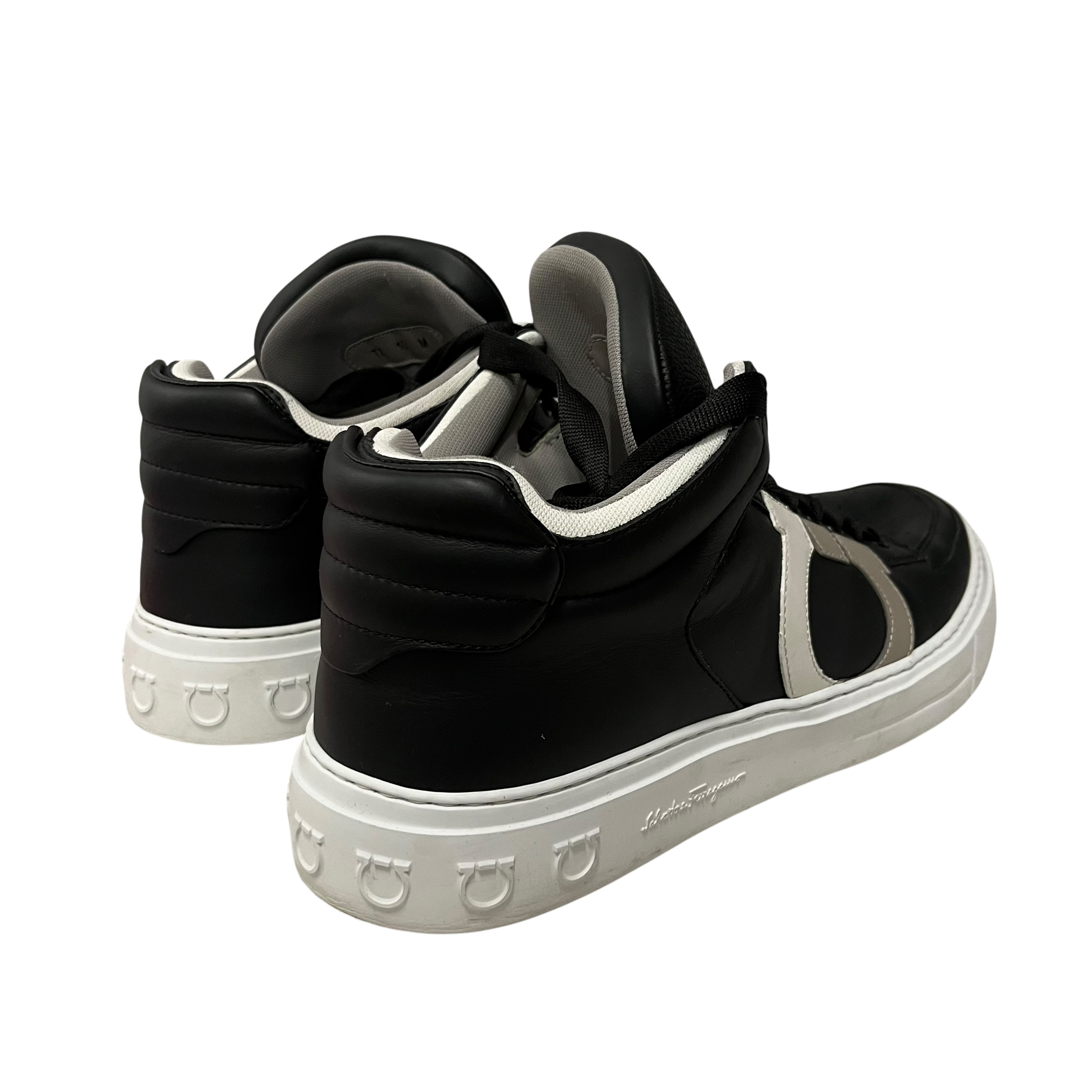 Salvatore Ferragamo/Low-Sneakers/US 10/Leather/BLK/gancini leather view 2