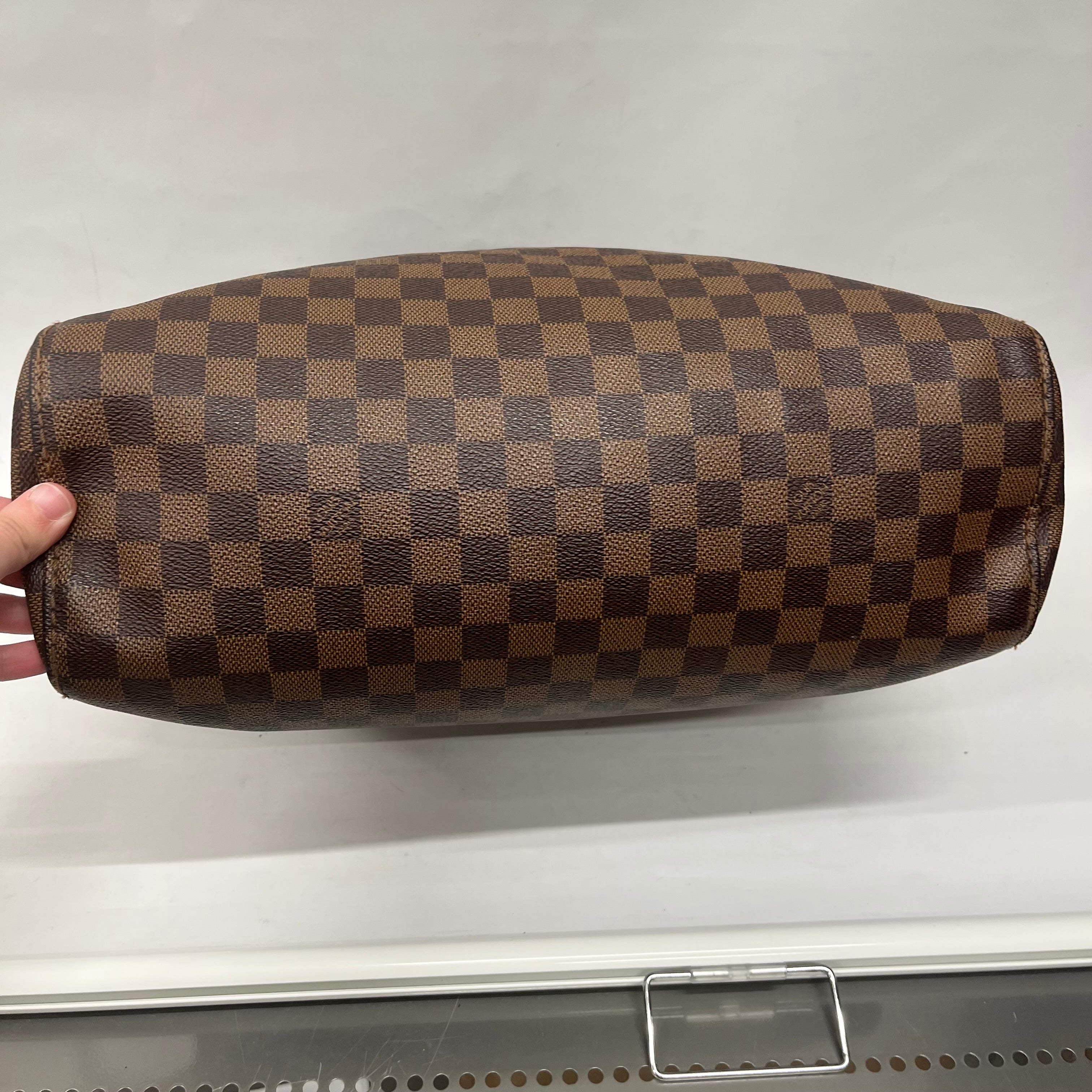 LOUIS VUITTON/Hand Bag/Plaid/Leather/BRW/Damier Ebene Portobello view 3